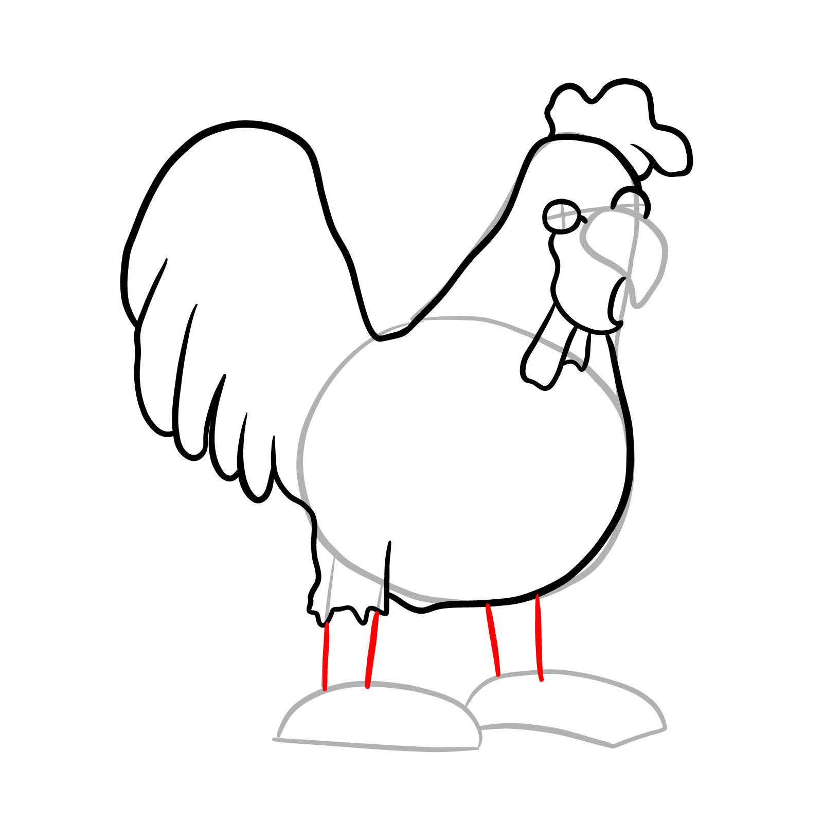 How to draw Corrupted Ernie the Chicken - step 13