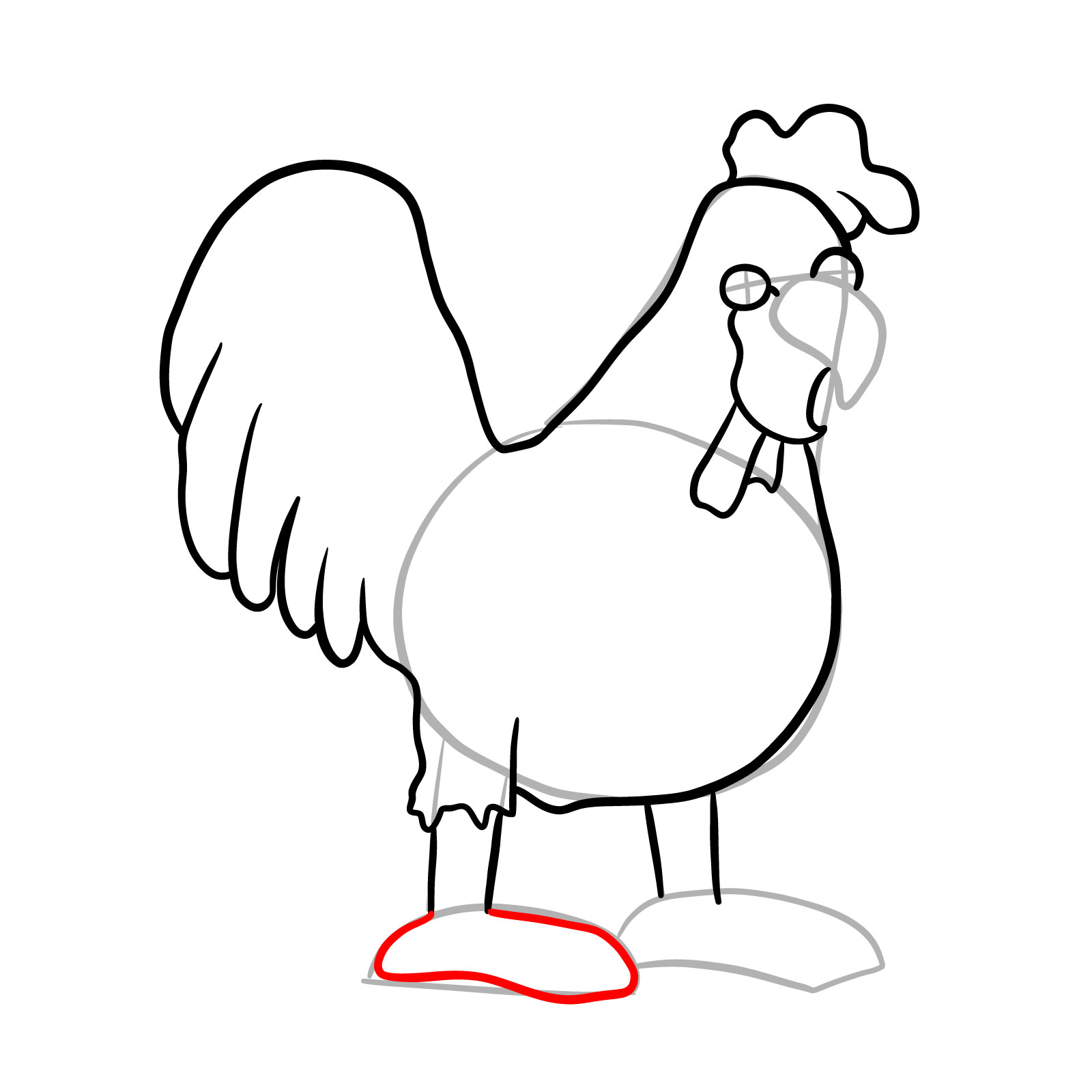 How to draw Corrupted Ernie the Chicken - step 14