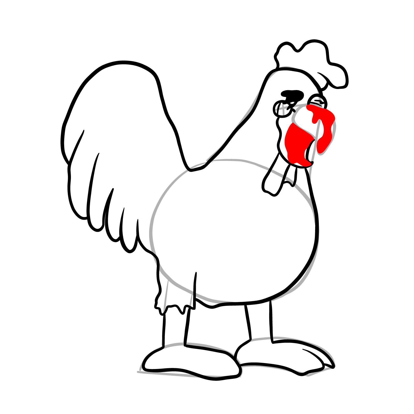 How to draw Corrupted Ernie the Chicken - step 17