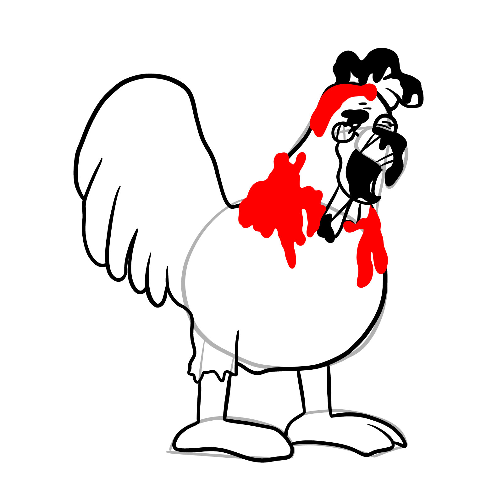 How to draw Corrupted Ernie the Chicken - step 20