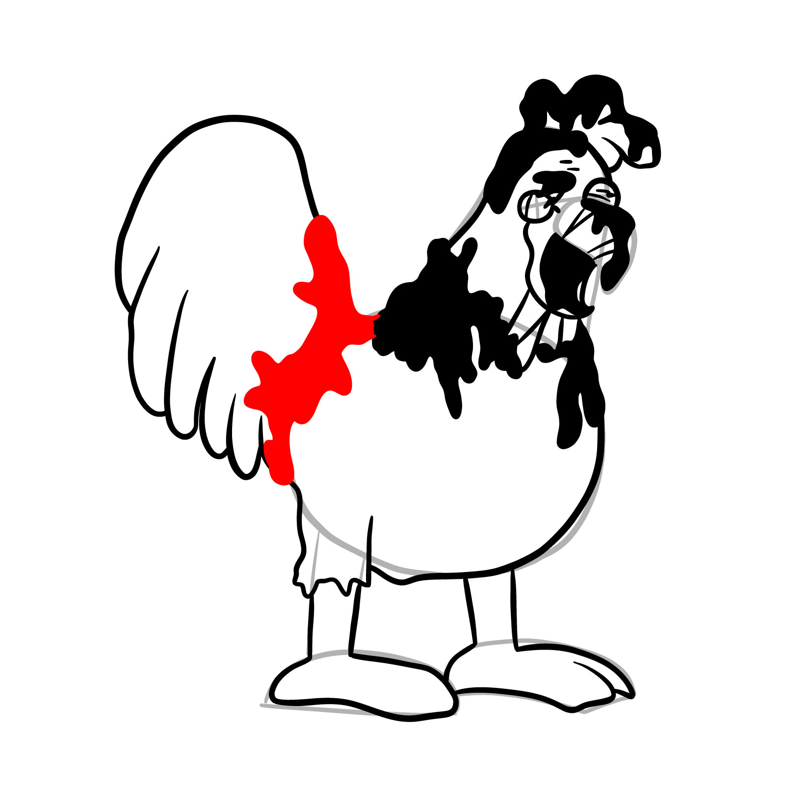 How to draw Corrupted Ernie the Chicken - step 21