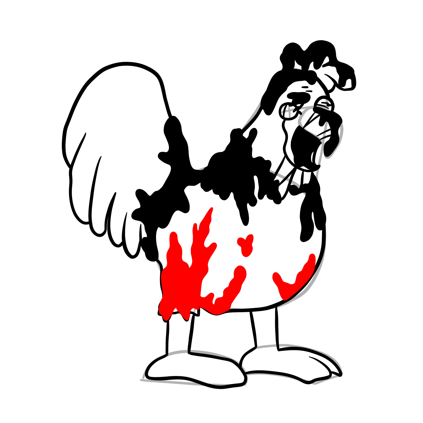 How to draw Corrupted Ernie the Chicken - step 22