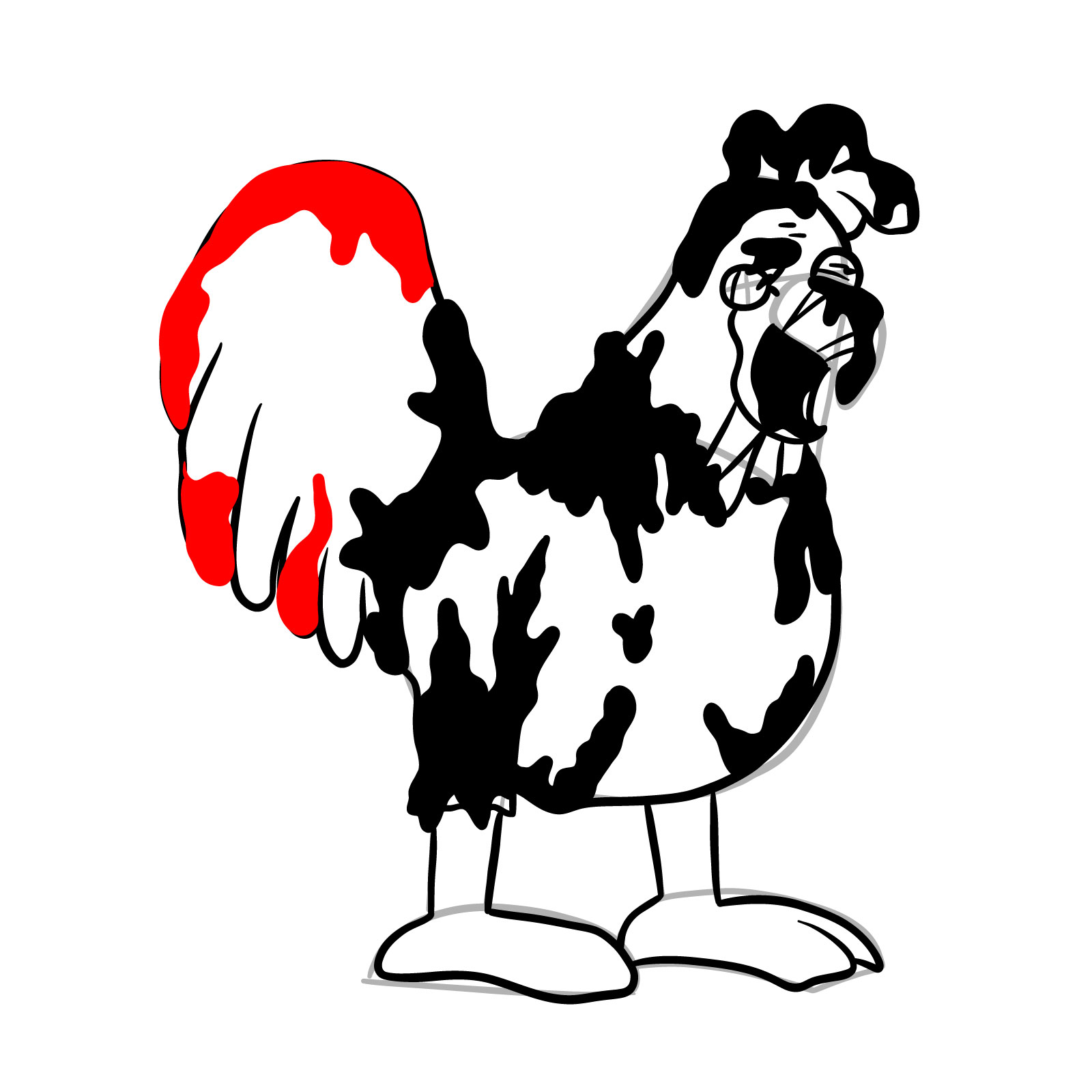 How to draw Corrupted Ernie the Chicken - step 23