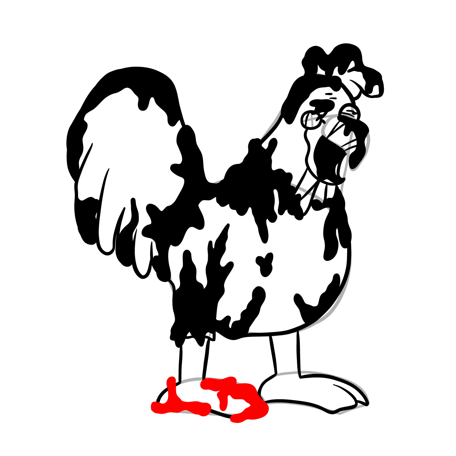 How to draw Corrupted Ernie the Chicken - step 24