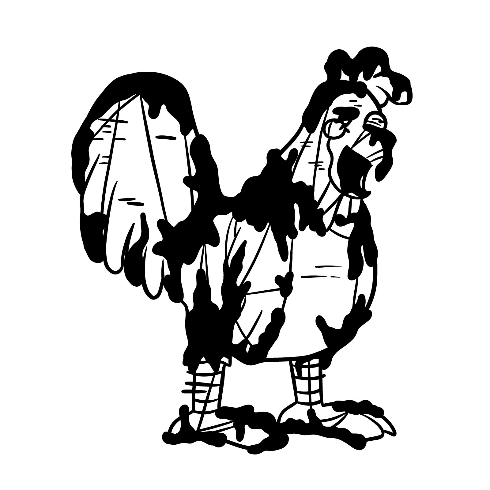 How to draw Corrupted Ernie the Chicken - final step