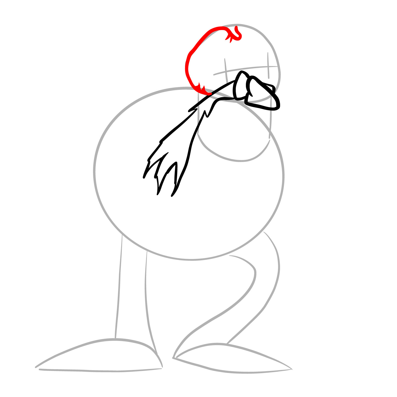 How to draw Soul Robotnik (FNF) - step 07