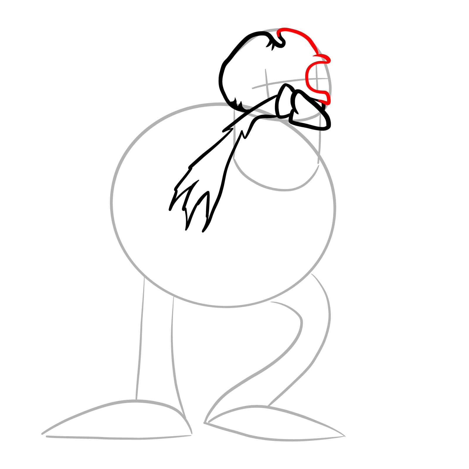 How to draw Soul Robotnik (FNF) - step 08