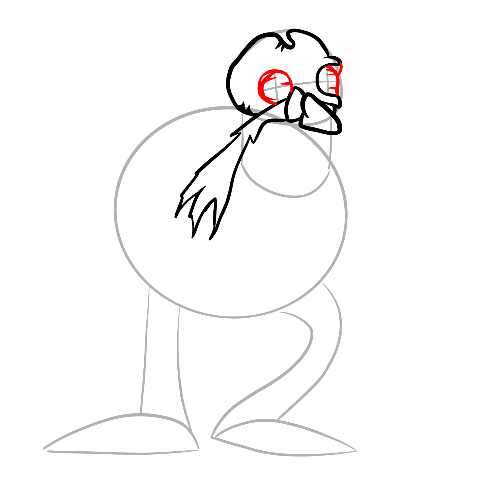 How to draw Soul Robotnik (FNF) - step 09