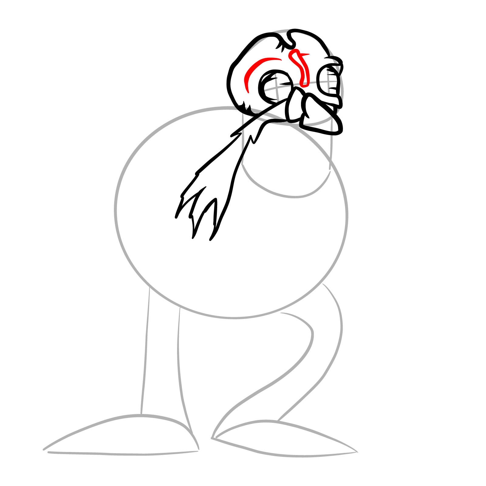 How to draw Soul Robotnik (FNF) - step 10