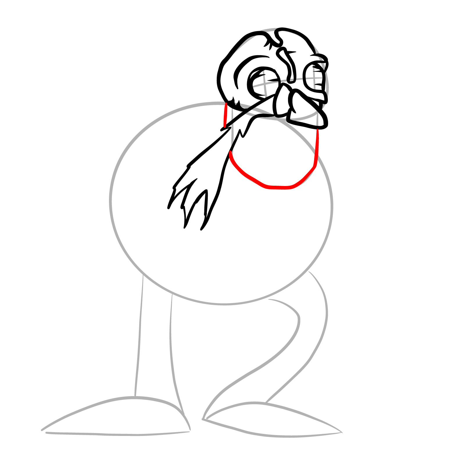 How to draw Soul Robotnik (FNF) - step 11
