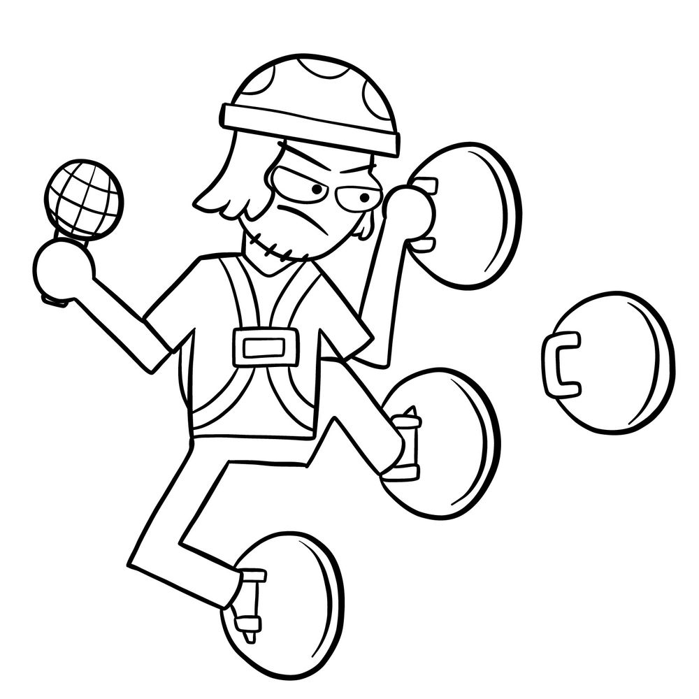 How to draw Suction Cup Man