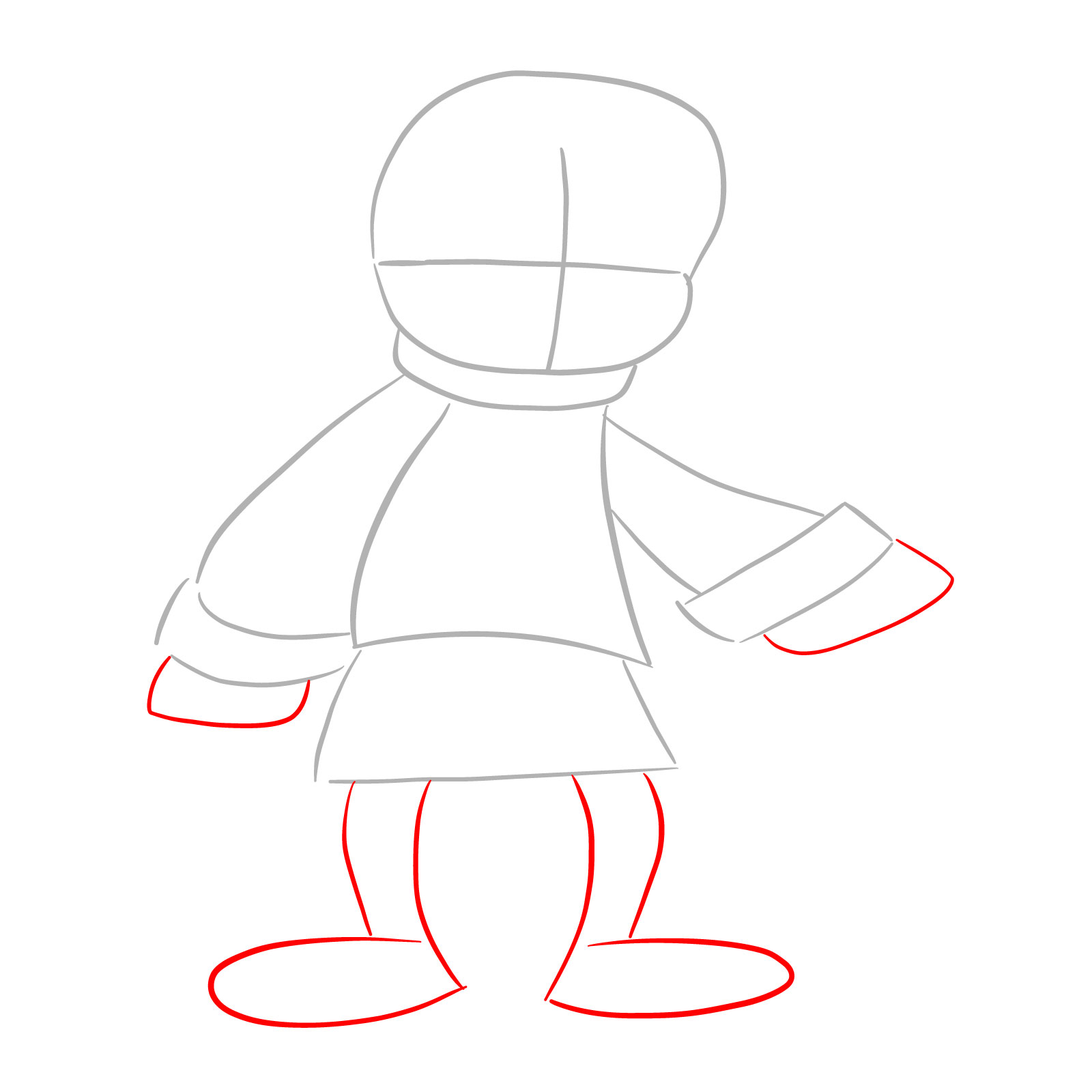 How to draw Mabel Pines Glitched Legends  - step 03