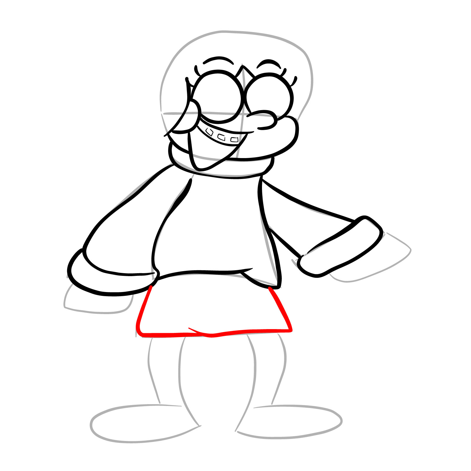 How to draw Mabel Pines Glitched Legends  - step 14