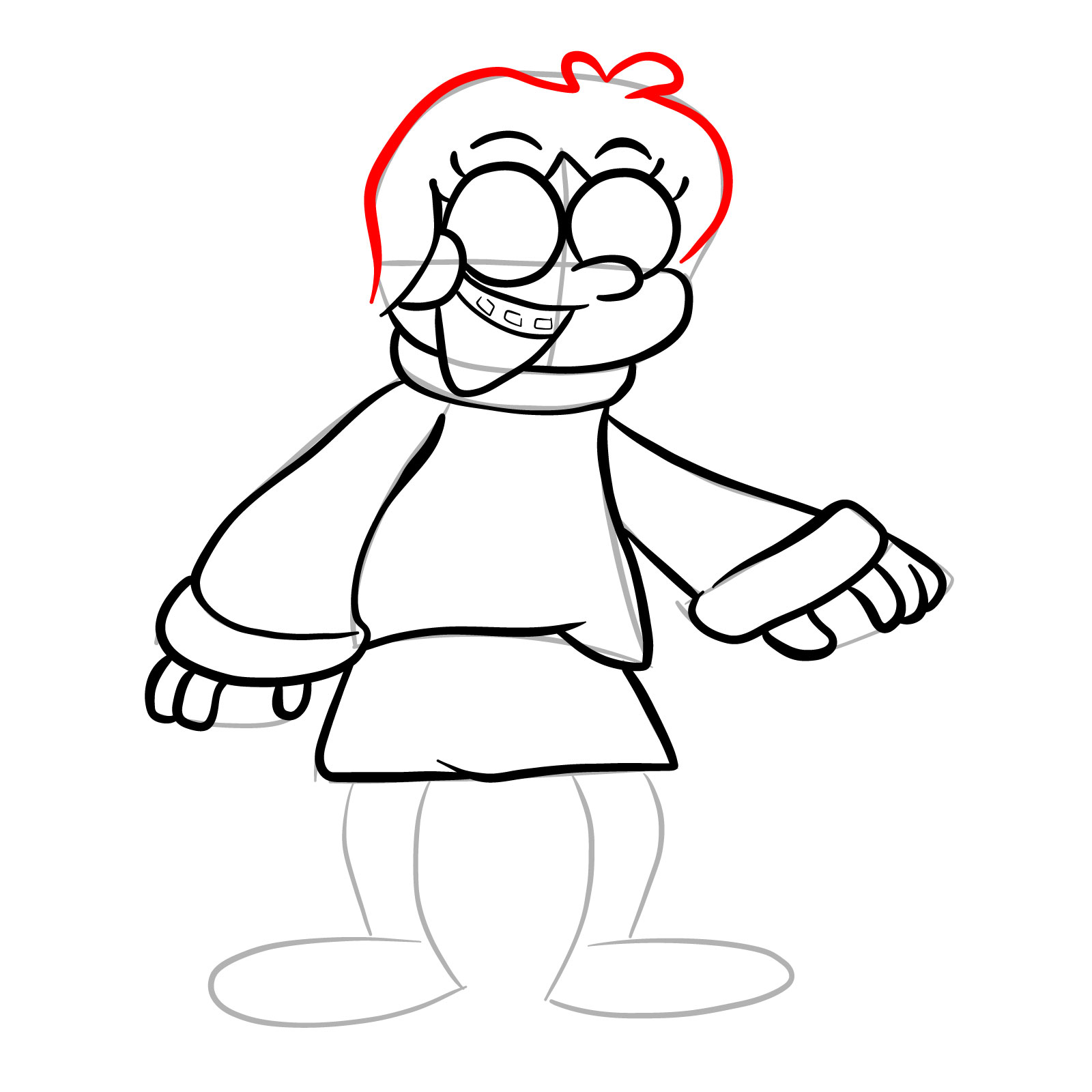 How to draw Mabel Pines Glitched Legends  - step 16