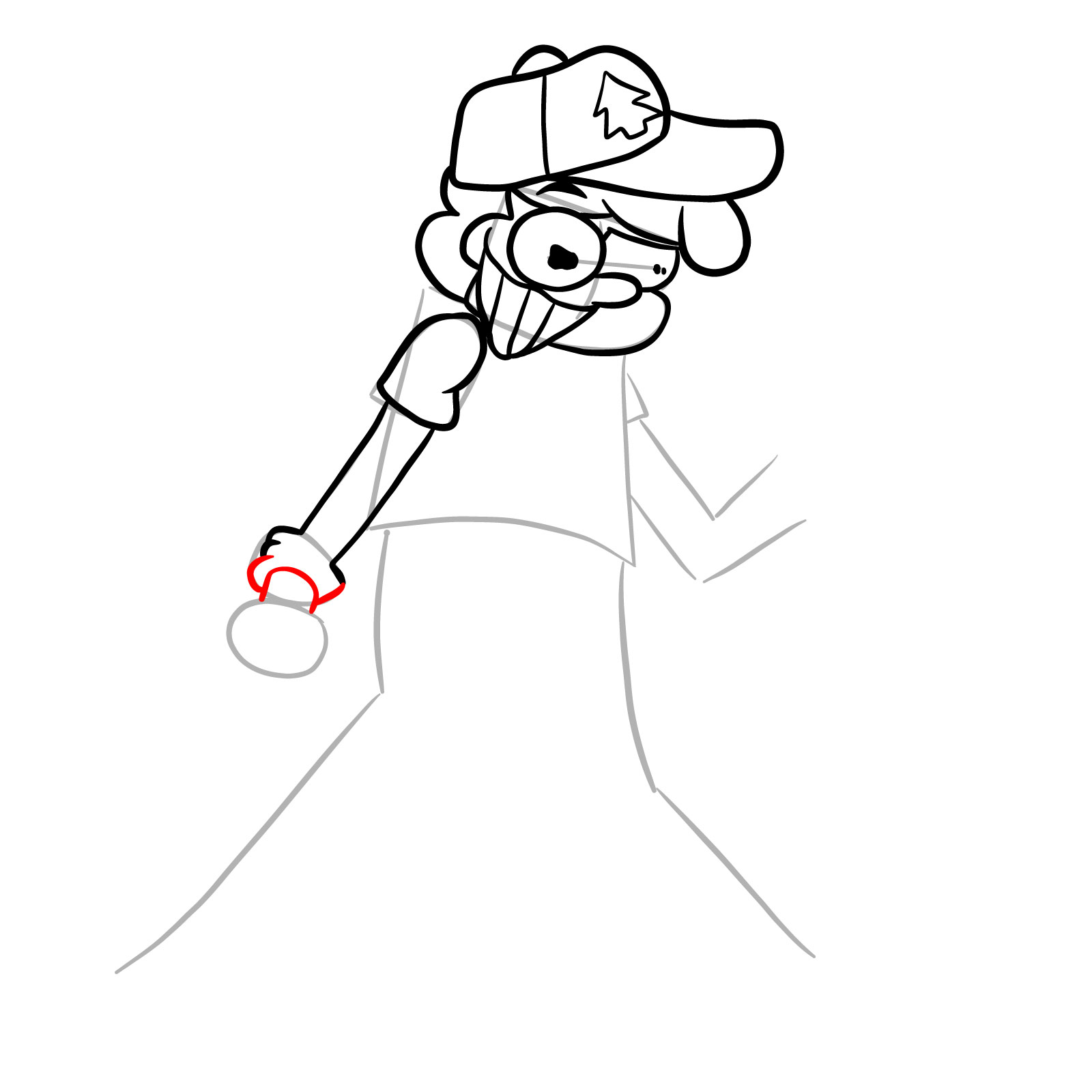 How to draw Mason Dipper Pines Glitched legends - step 17
