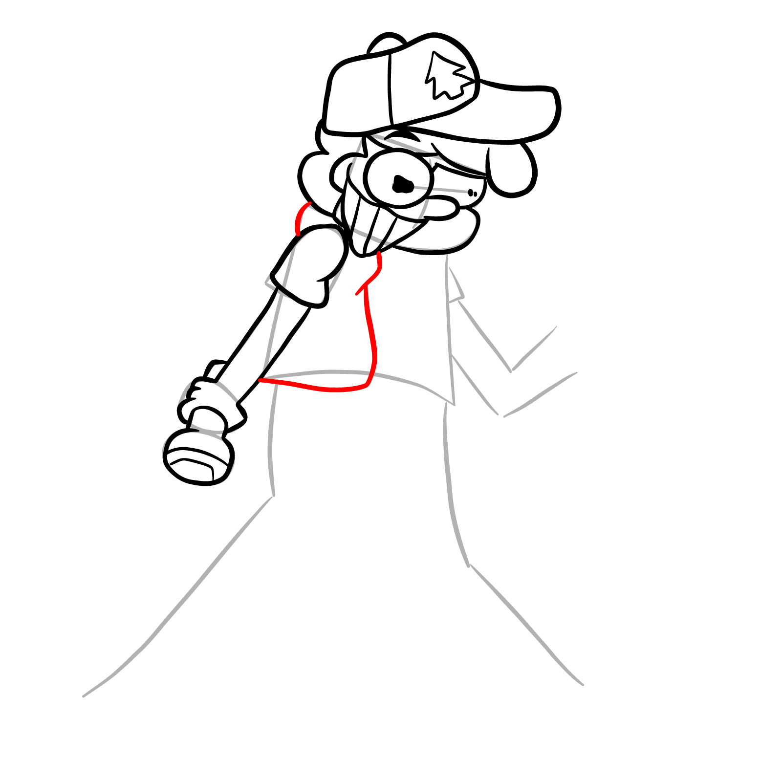 How to draw Mason Dipper Pines Glitched legends - step 19