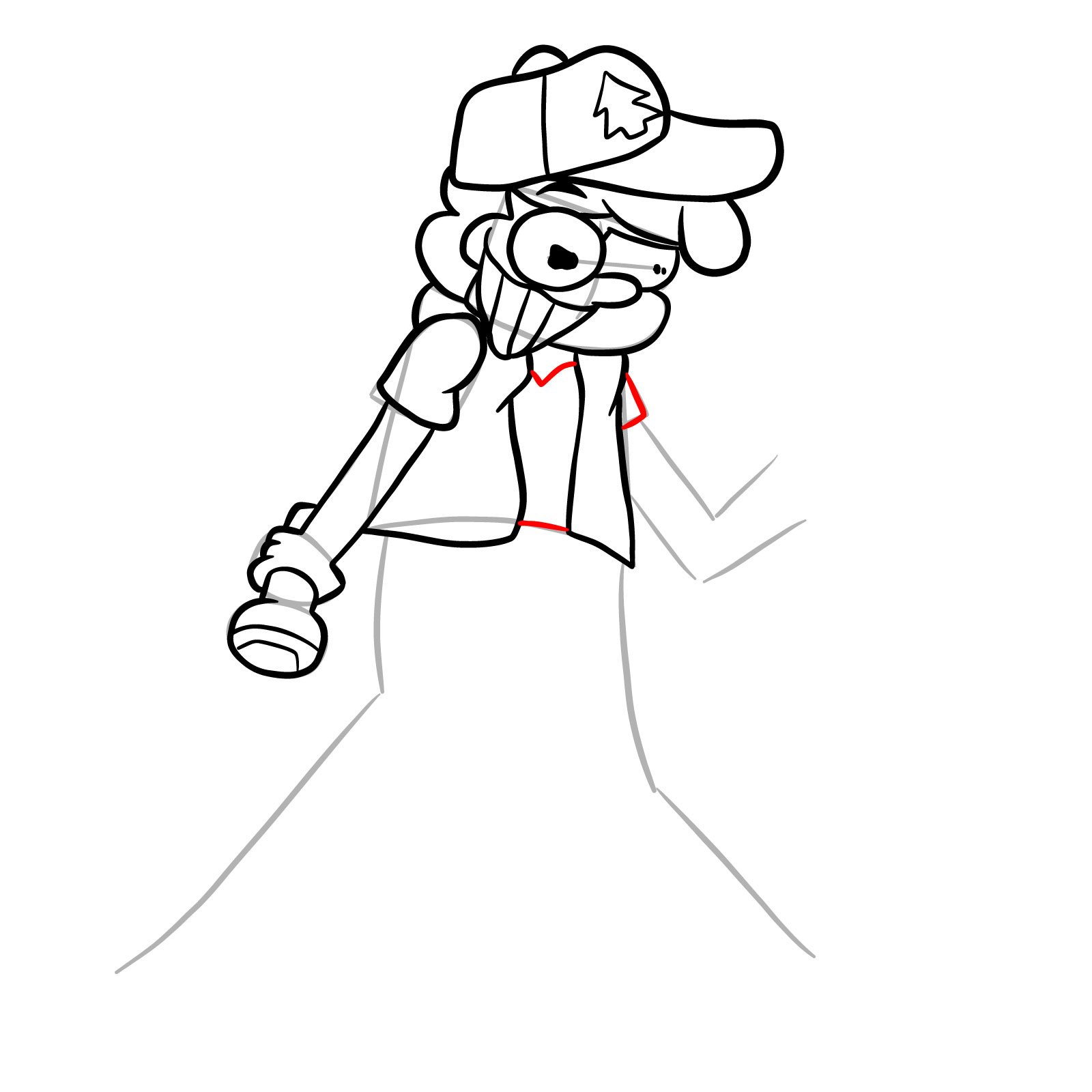 How to draw Mason Dipper Pines Glitched legends - step 21