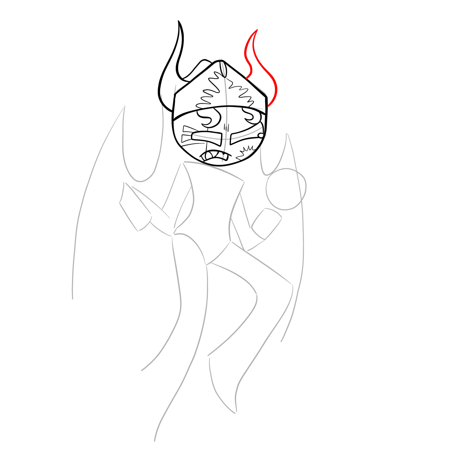 How to draw Corrupted Sarvente - step 11