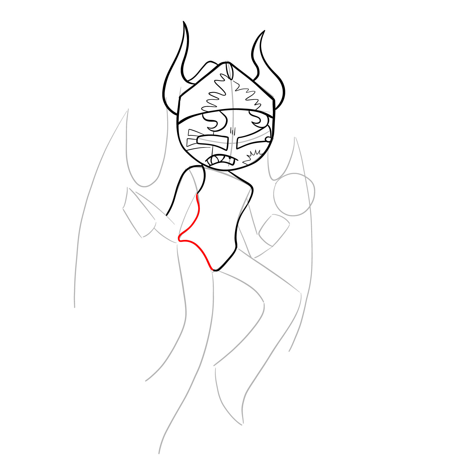 How to draw Corrupted Sarvente - step 14