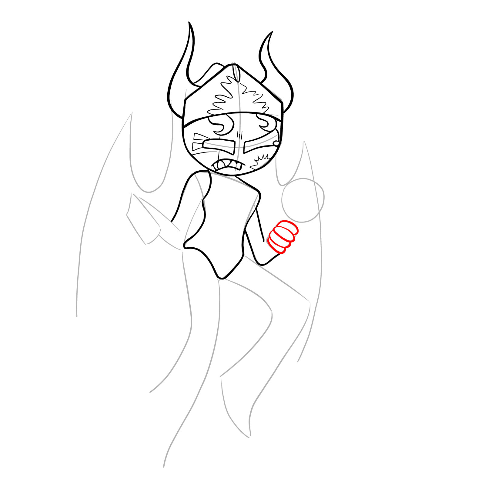 How to draw Corrupted Sarvente - step 16