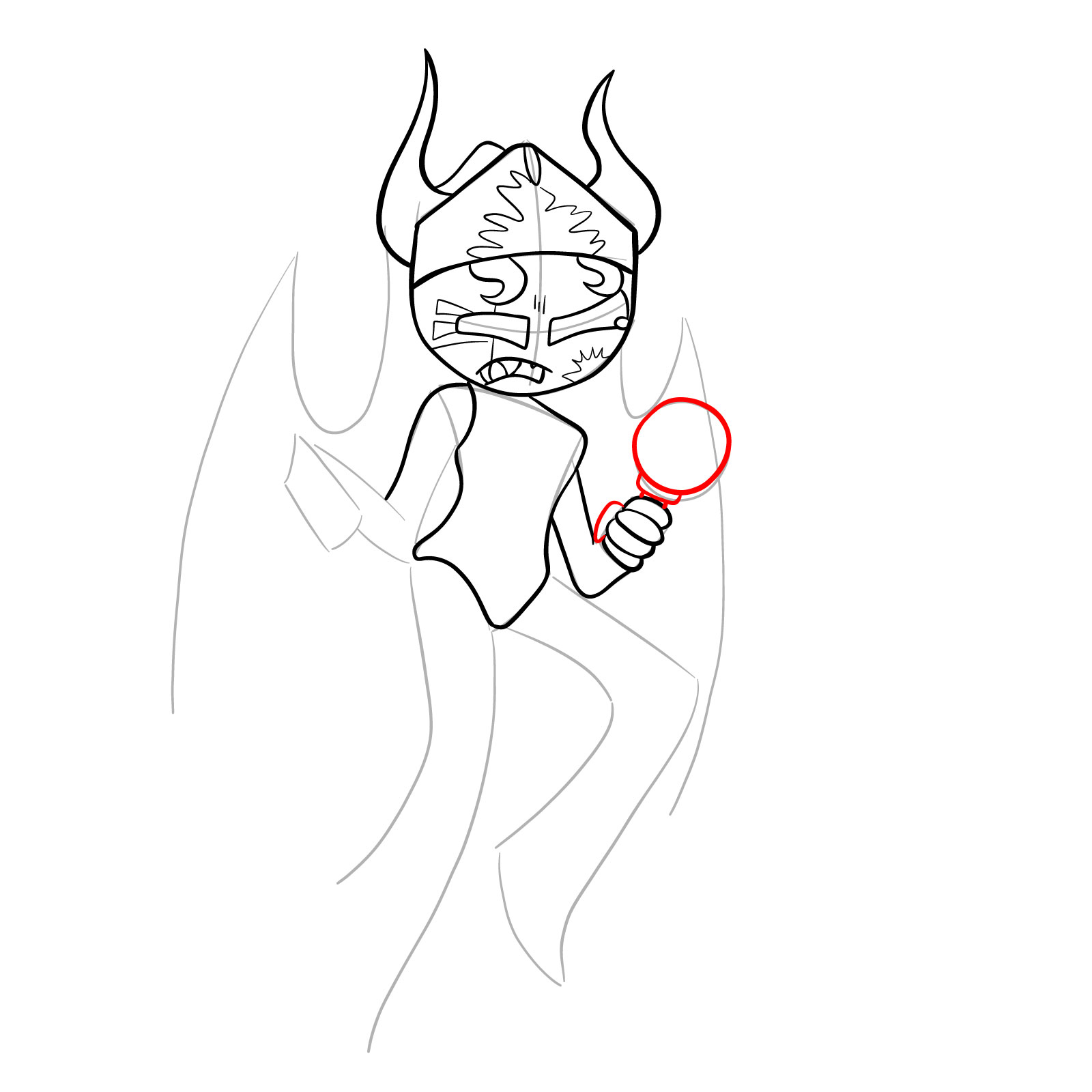 How to draw Corrupted Sarvente - step 17