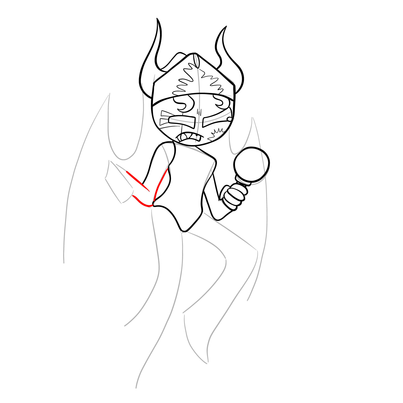 How to draw Corrupted Sarvente - step 18