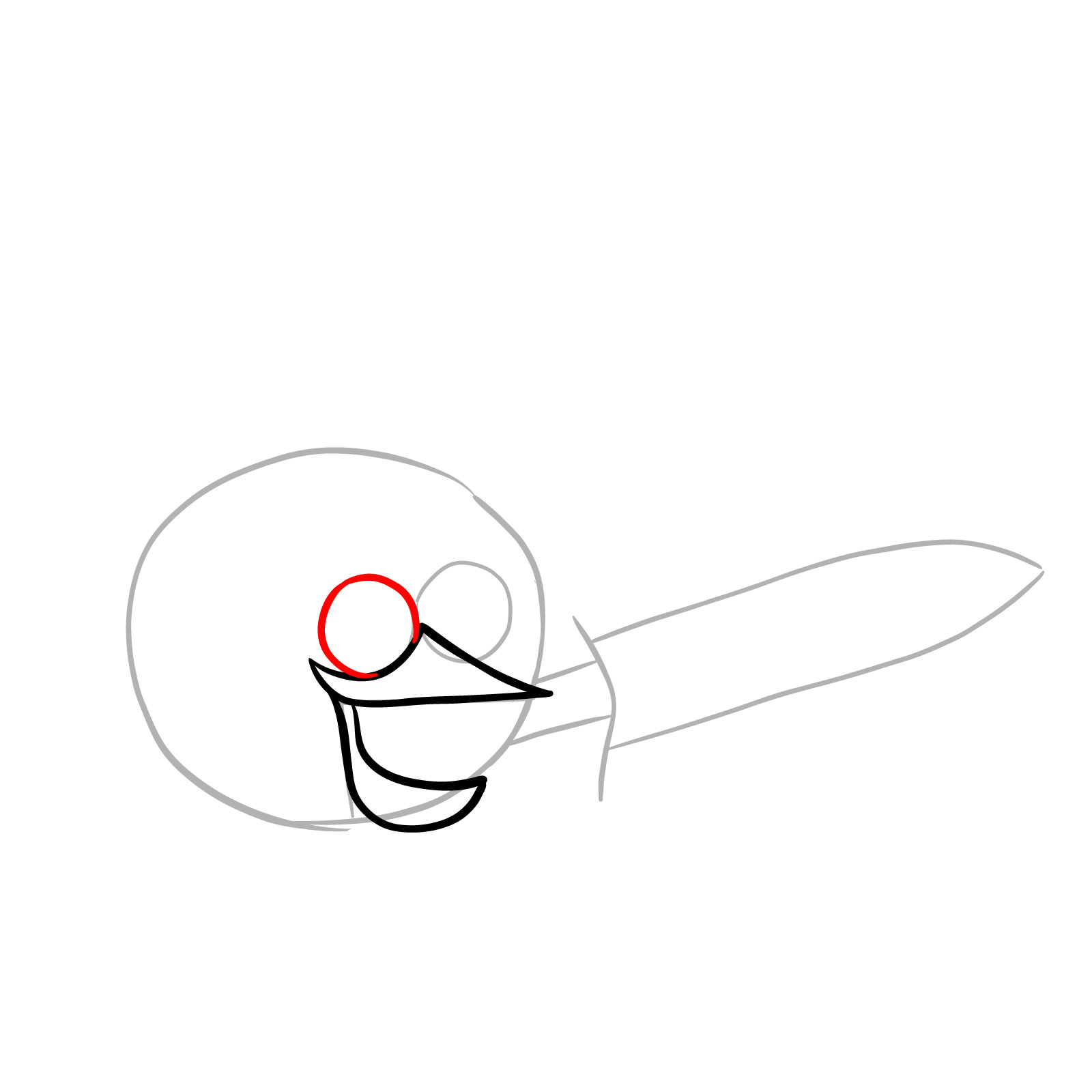 How to draw Glitched Legends Red J. Bird - step 07