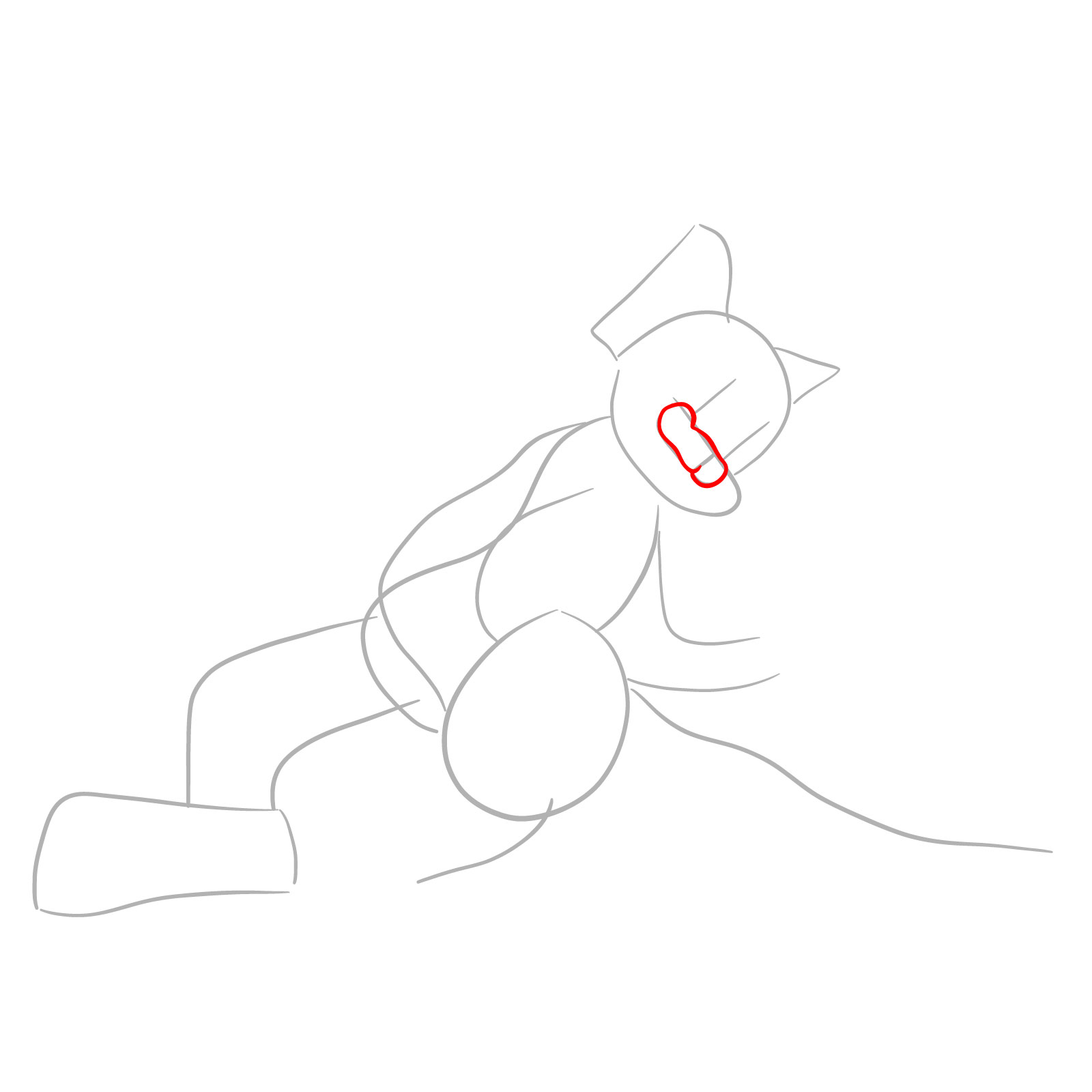 How to draw Thomas Jasper Cat Sr Glitched Legends - step 04