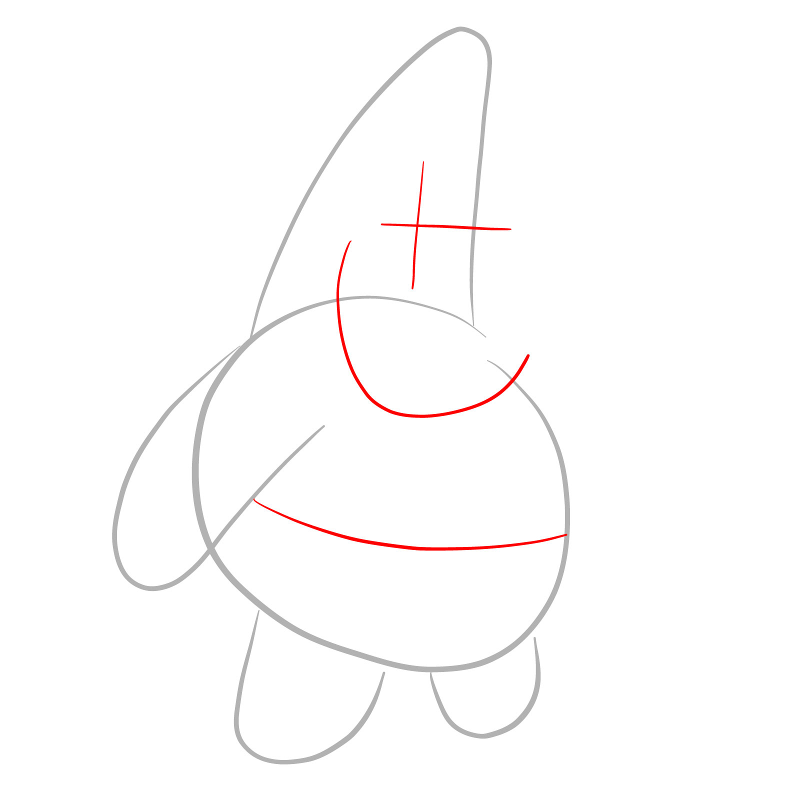 How to draw Patrick Star Glitched Legends - step 03