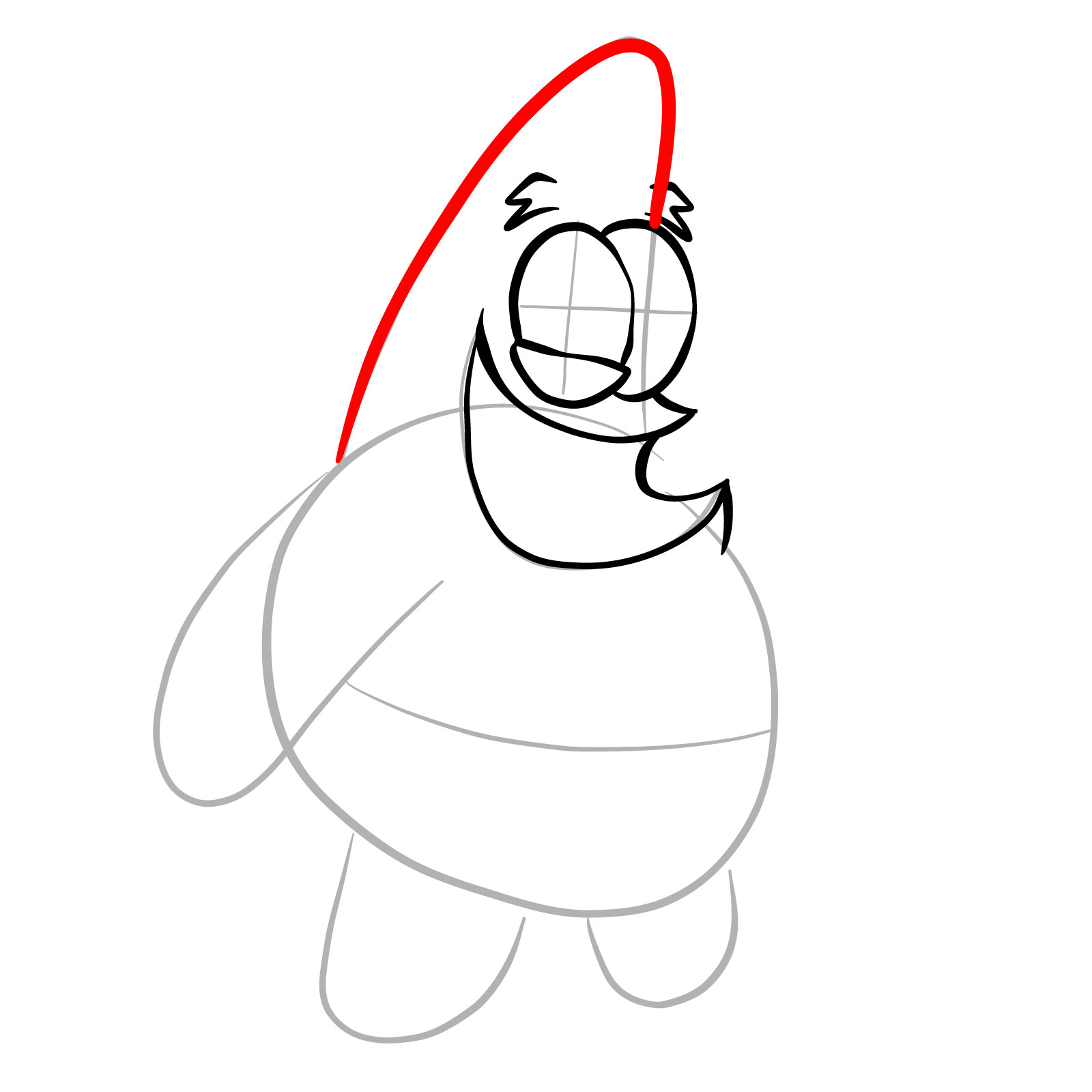 How to draw Patrick Star Glitched Legends - step 09
