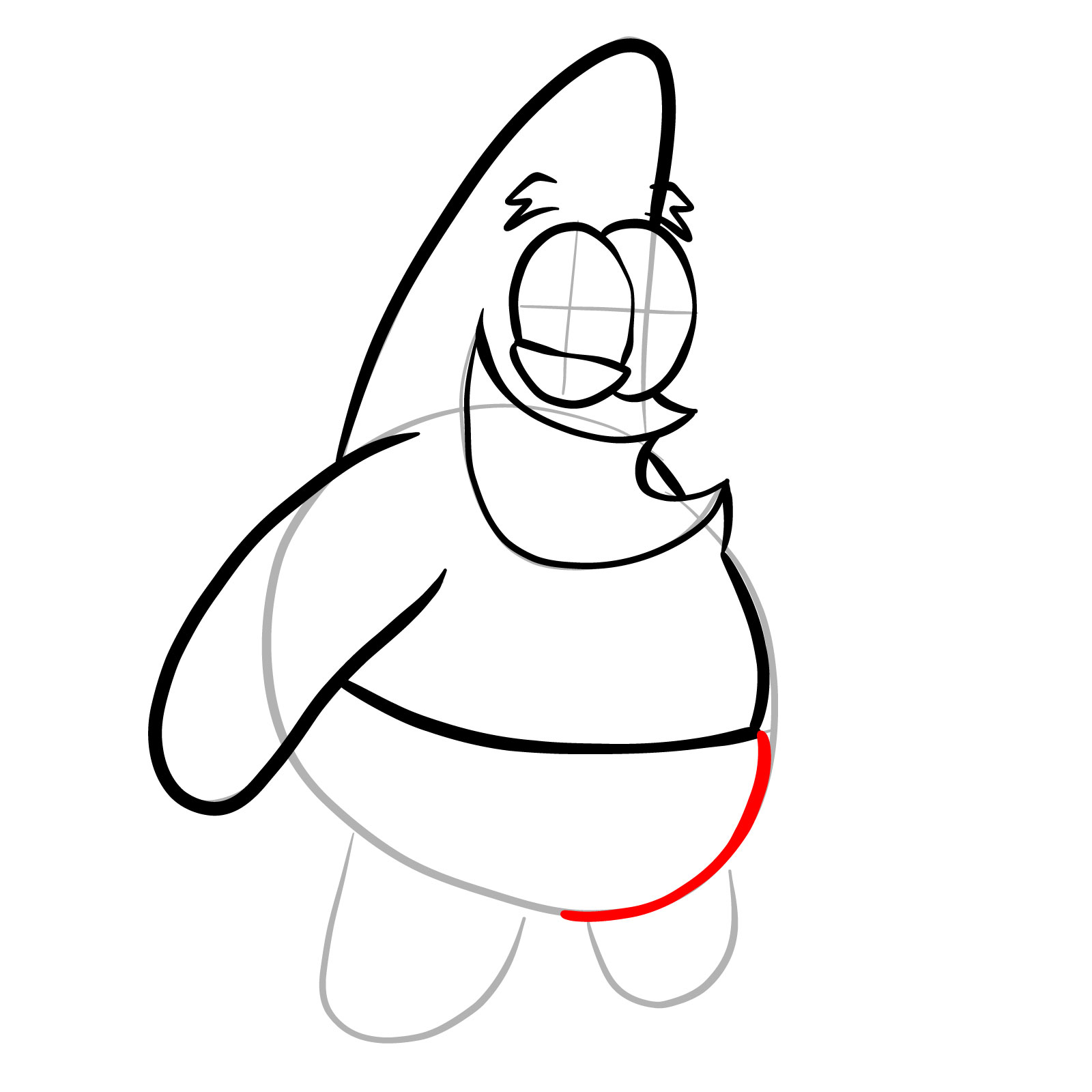 How to draw Patrick Star Glitched Legends - step 12