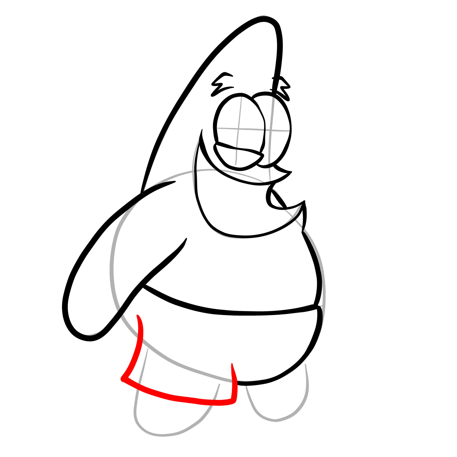 How to draw Patrick Star Glitched Legends - step 13