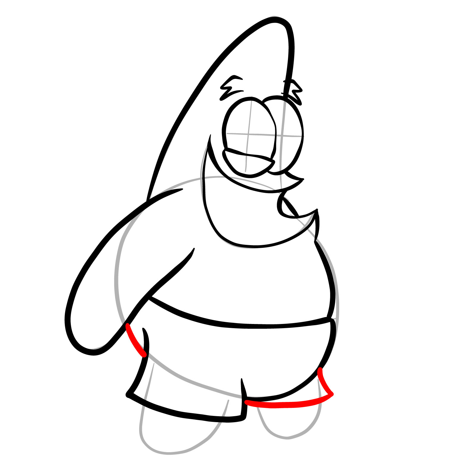 How to draw Patrick Star Glitched Legends - step 14