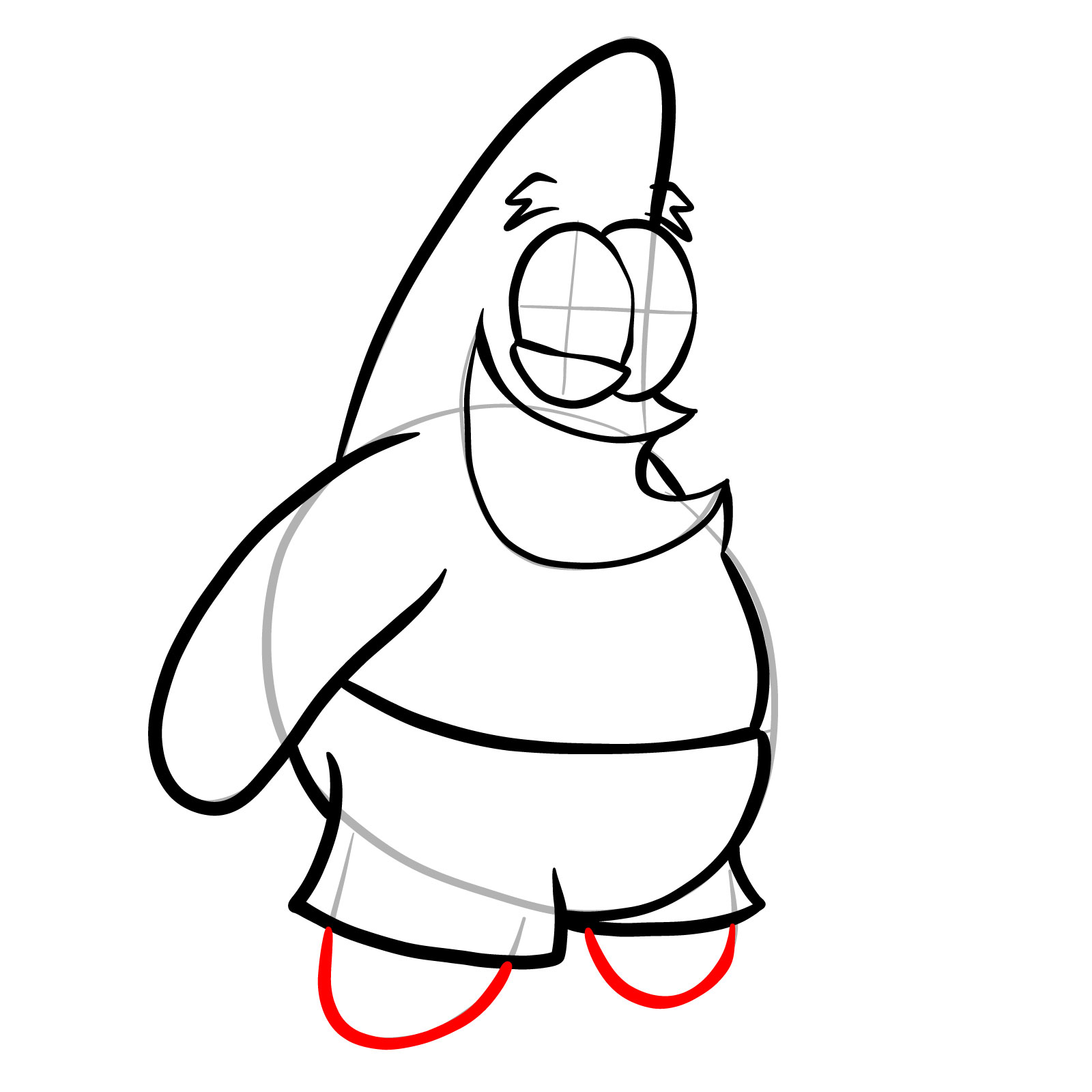 How to draw Patrick Star Glitched Legends - step 15