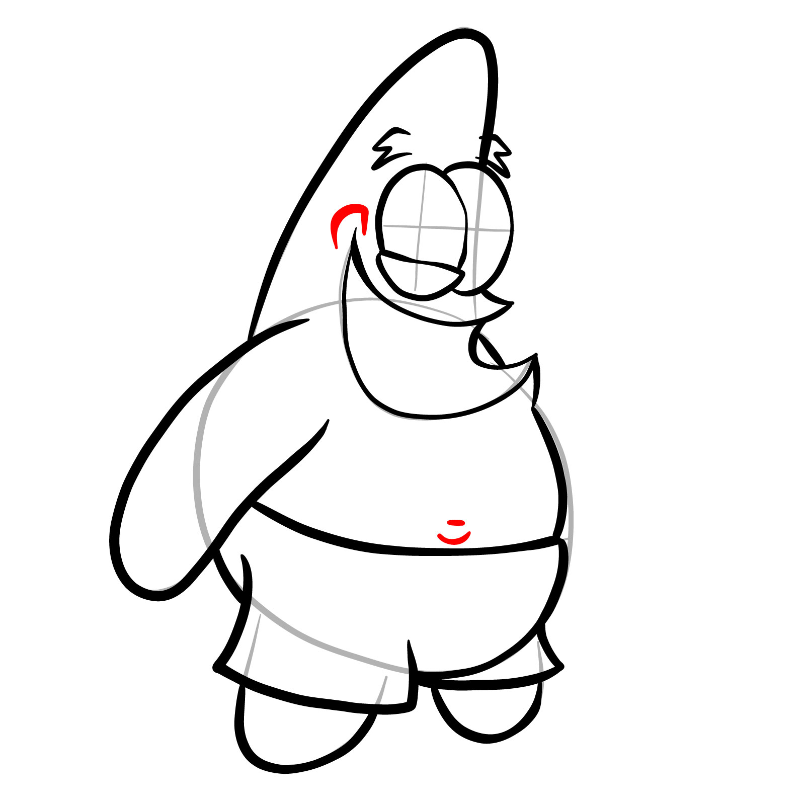 How to draw Patrick Star Glitched Legends - step 16