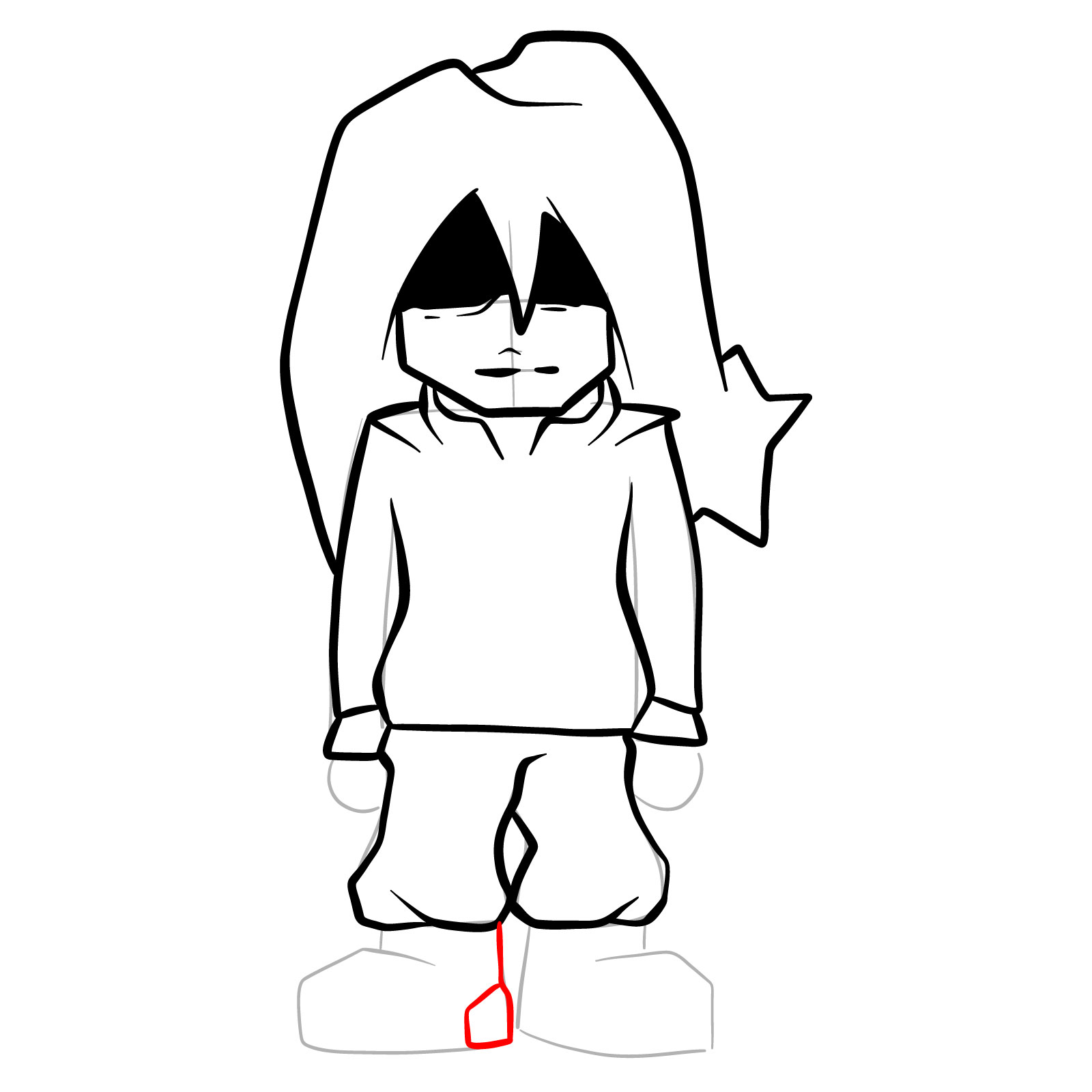 How to draw Silver The Silenced Trainer - step 18