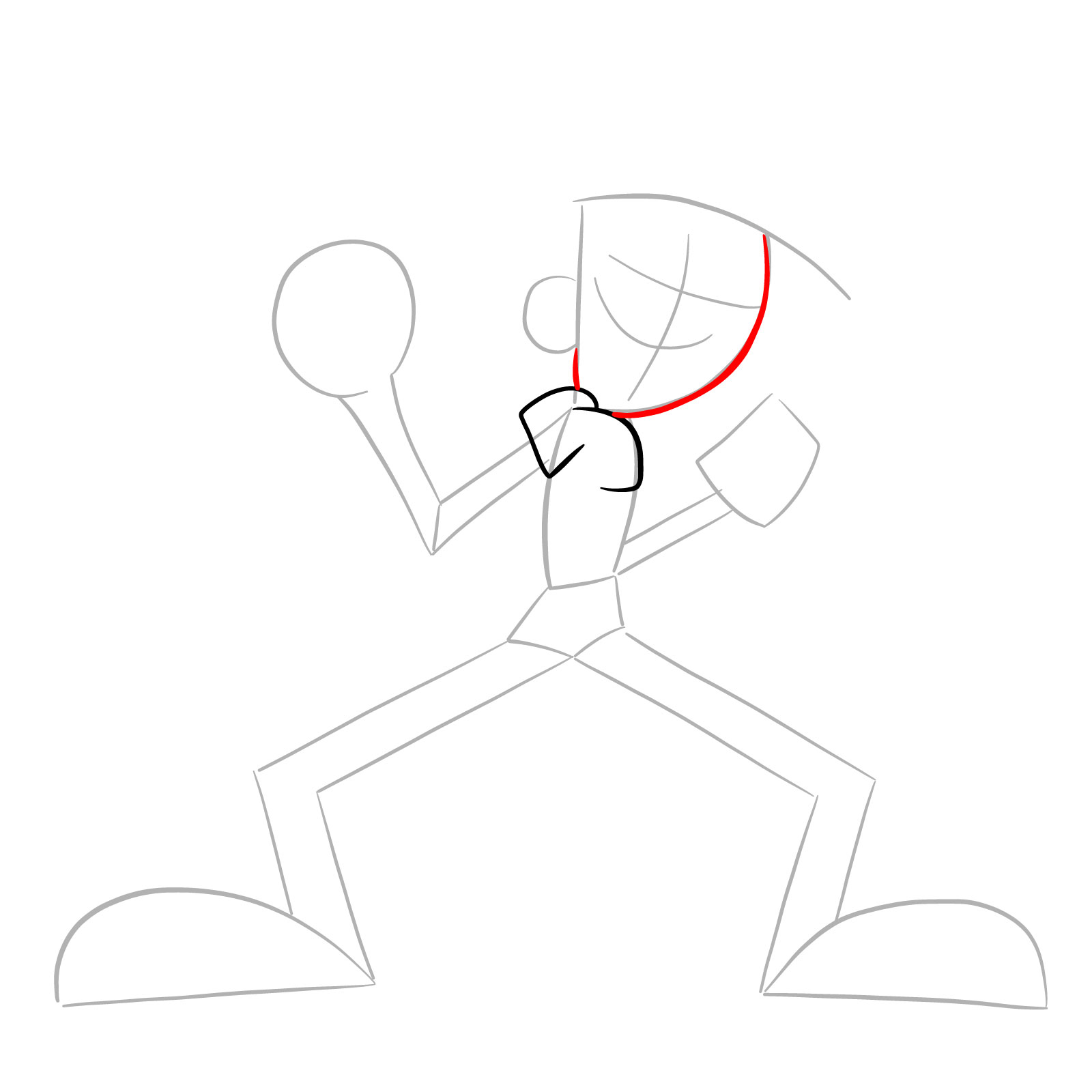 How to draw Vicky Glitched Legends - step 05