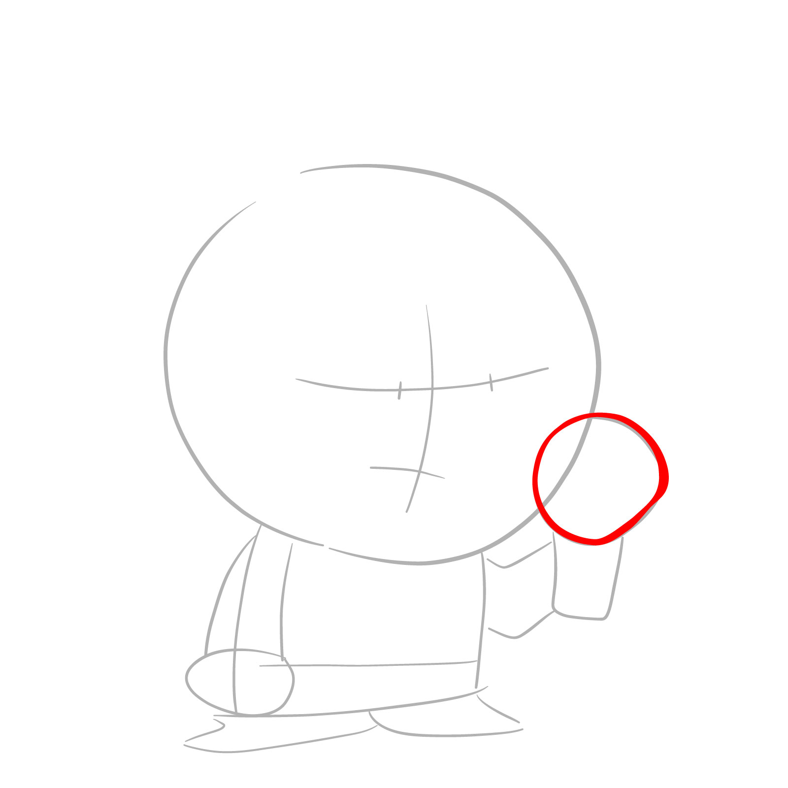How to draw Mysterion (FNF vs Kenny) - step 04