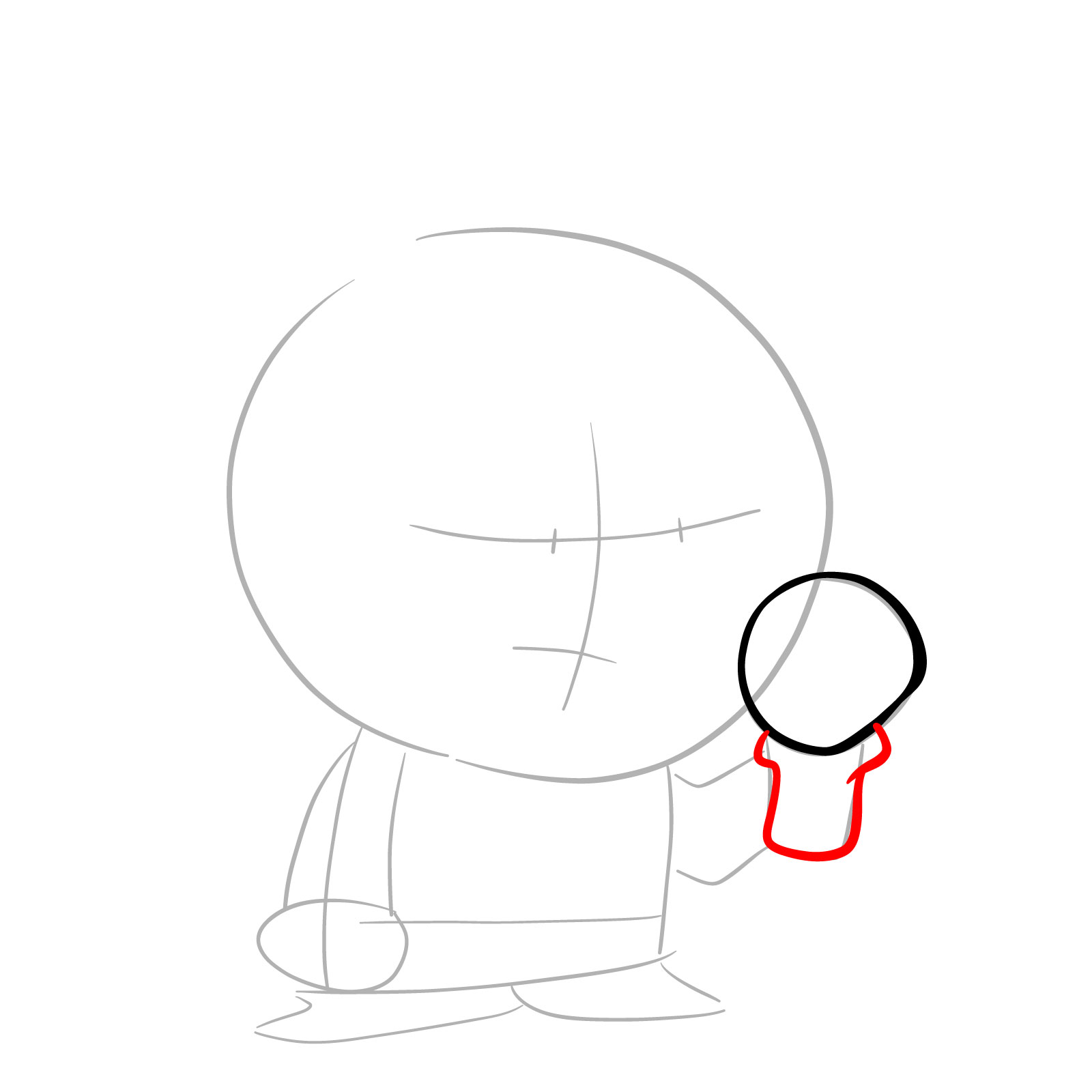How to draw Mysterion (FNF vs Kenny) - step 05