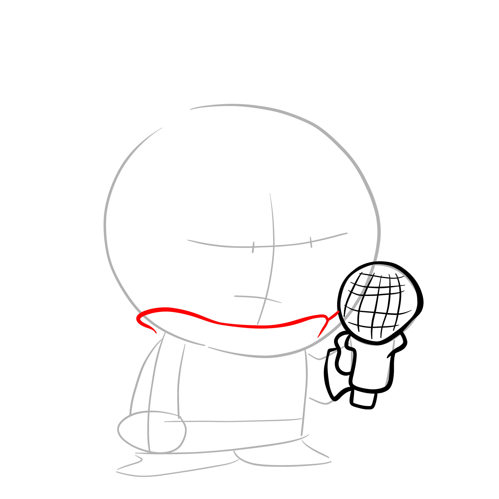 How to draw Mysterion (FNF vs Kenny) - step 08