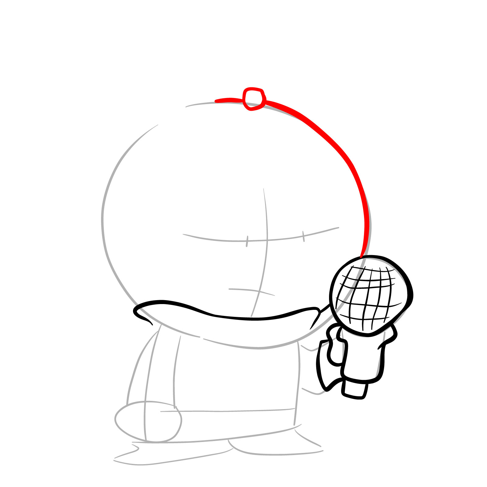 How to draw Mysterion (FNF vs Kenny) - step 09