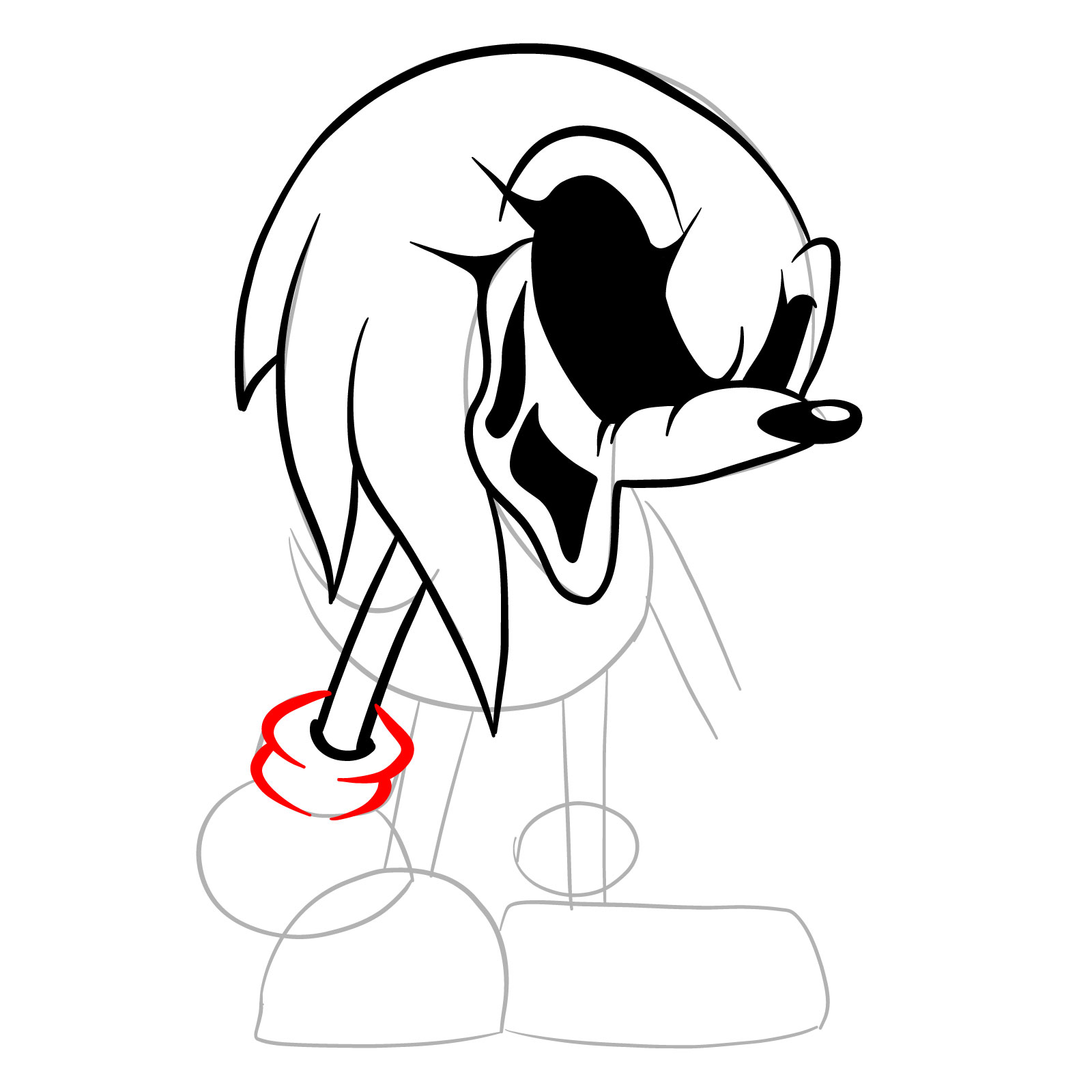 HOW TO DRAW TAILS EXE  Friday Night Funkin (FNF) - Easy Step By Step  Tutorial For Beginners 