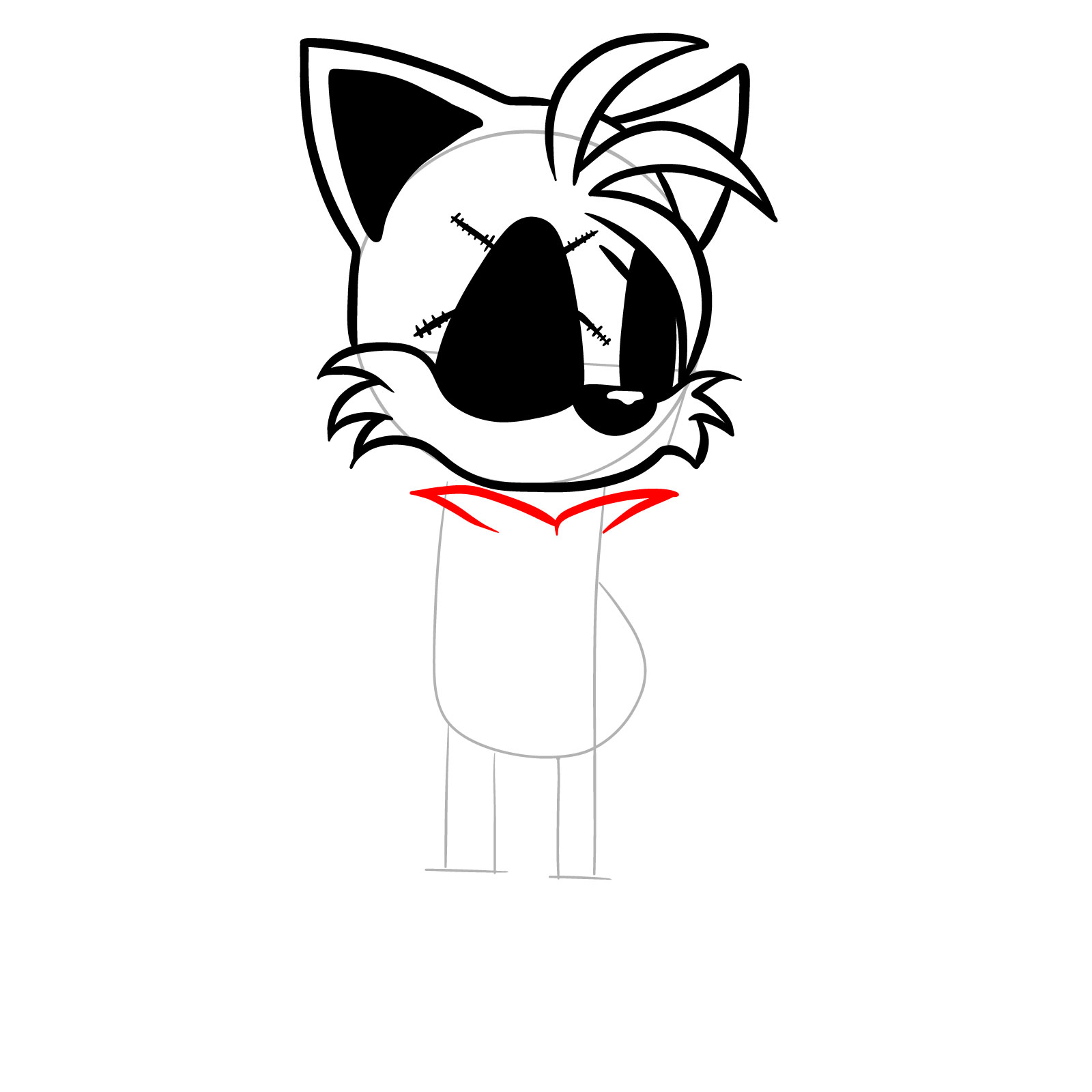 How to Draw Tails Step 13  Drawings, Easy drawings, How to draw sonic