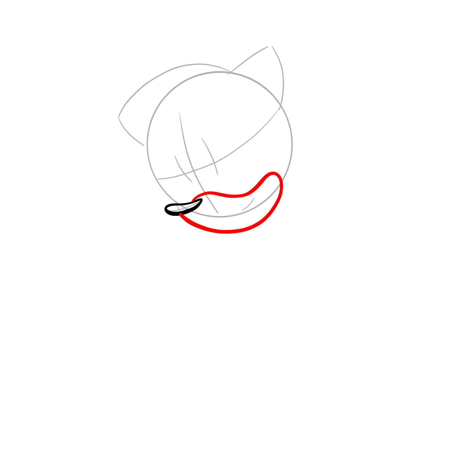 How to draw Amy Rose from FNF: Mega CD Locked-on - step 04