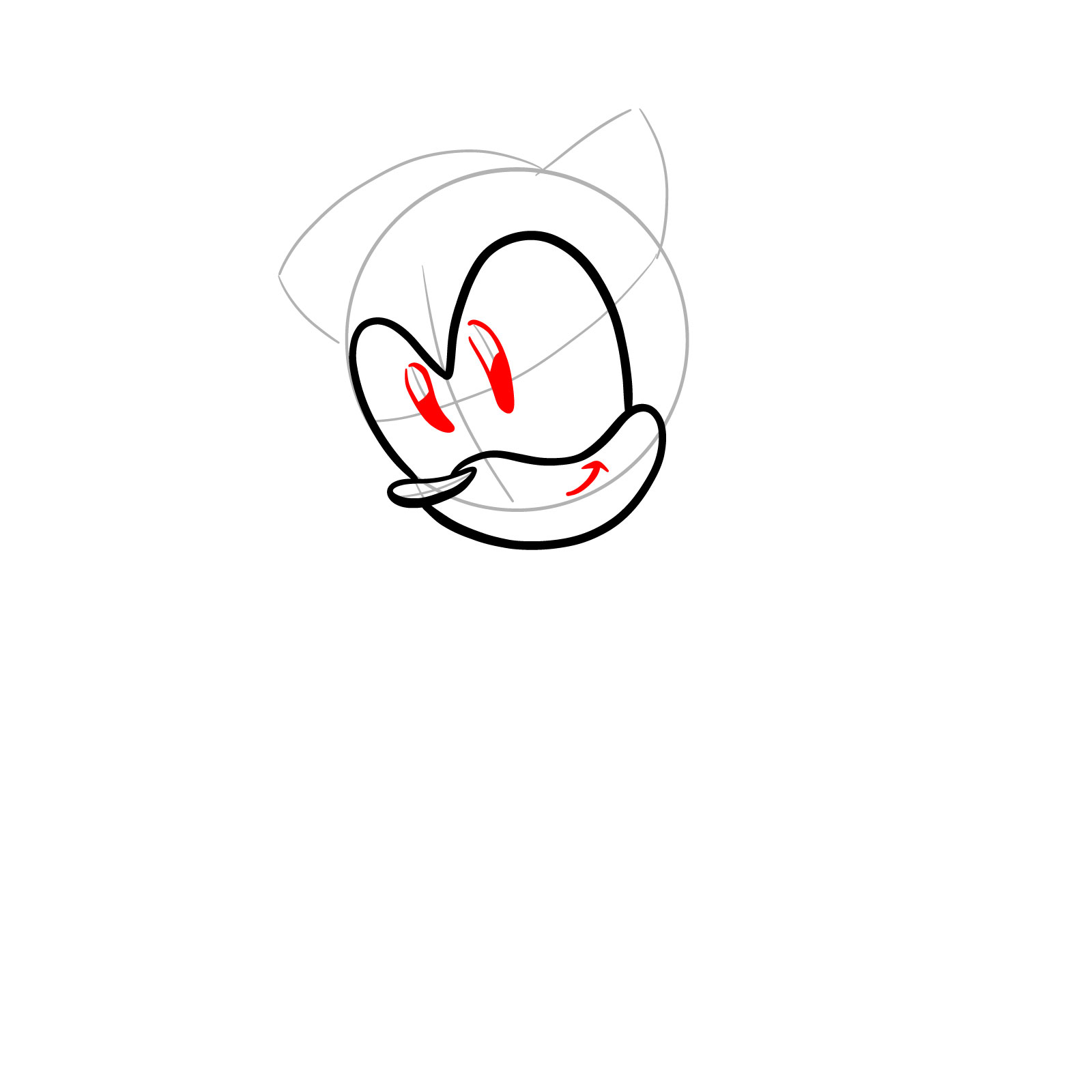 How to draw Amy Rose from FNF: Mega CD Locked-on - step 06