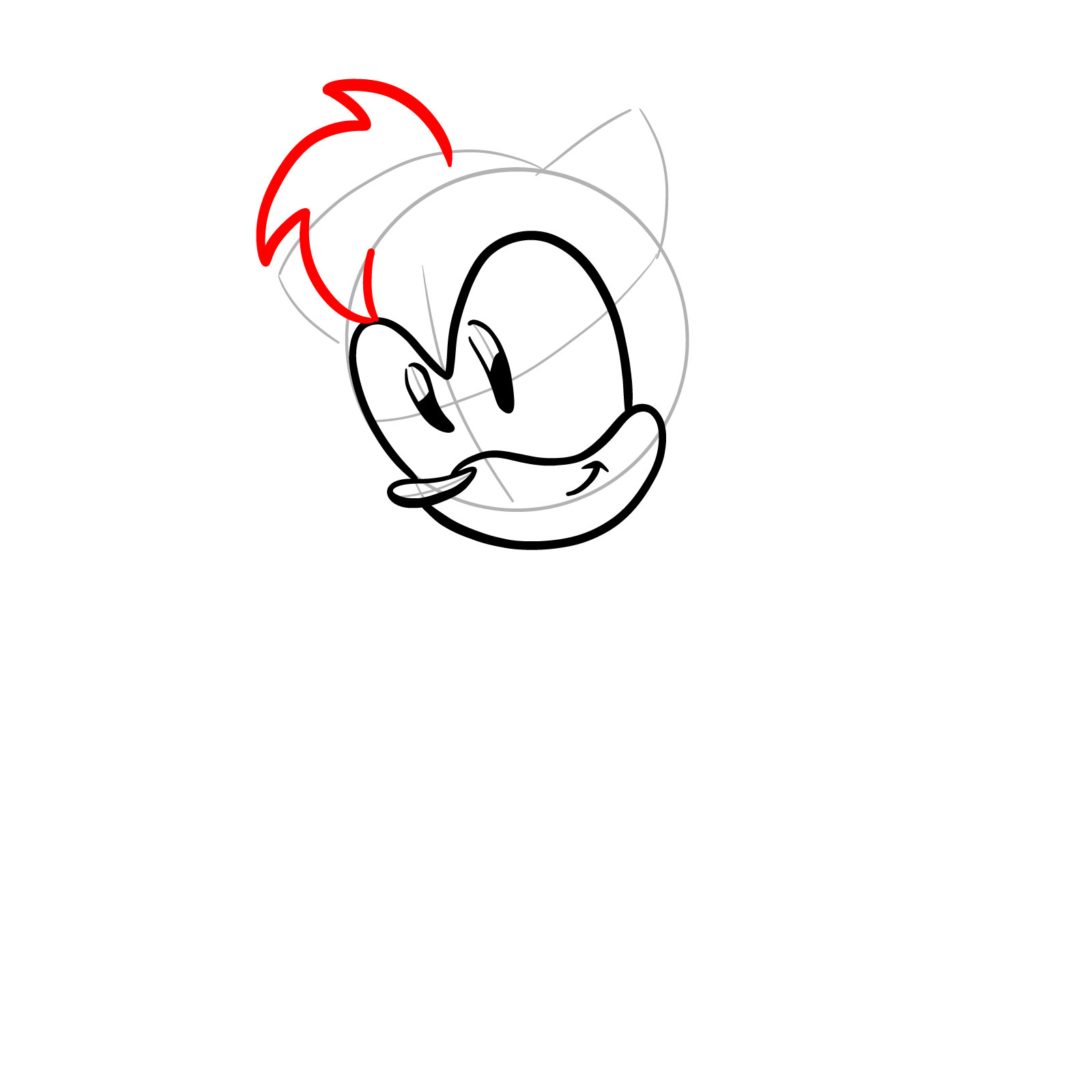 How to draw Amy Rose from FNF: Mega CD Locked-on - step 07