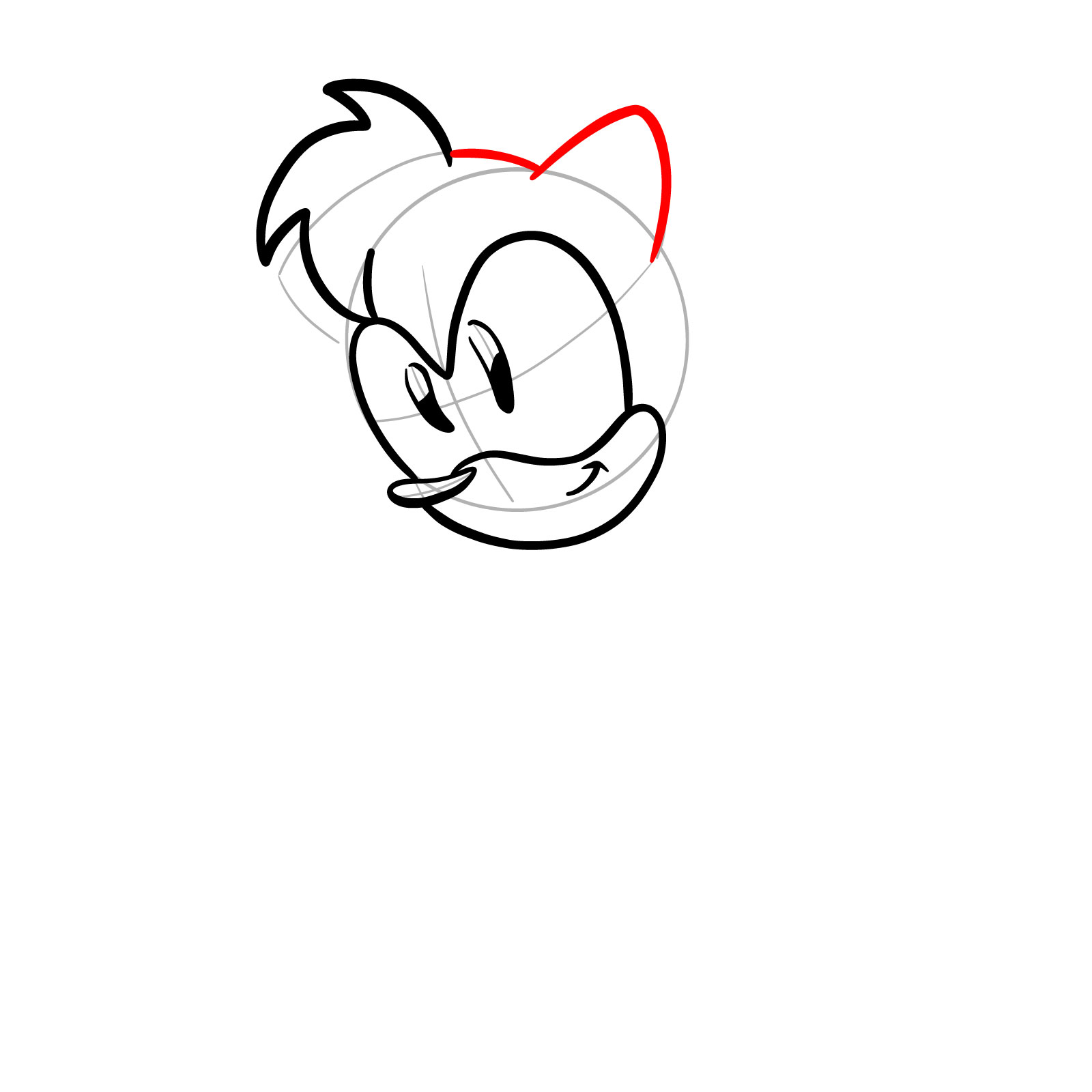 How to draw Amy Rose from FNF: Mega CD Locked-on - step 08