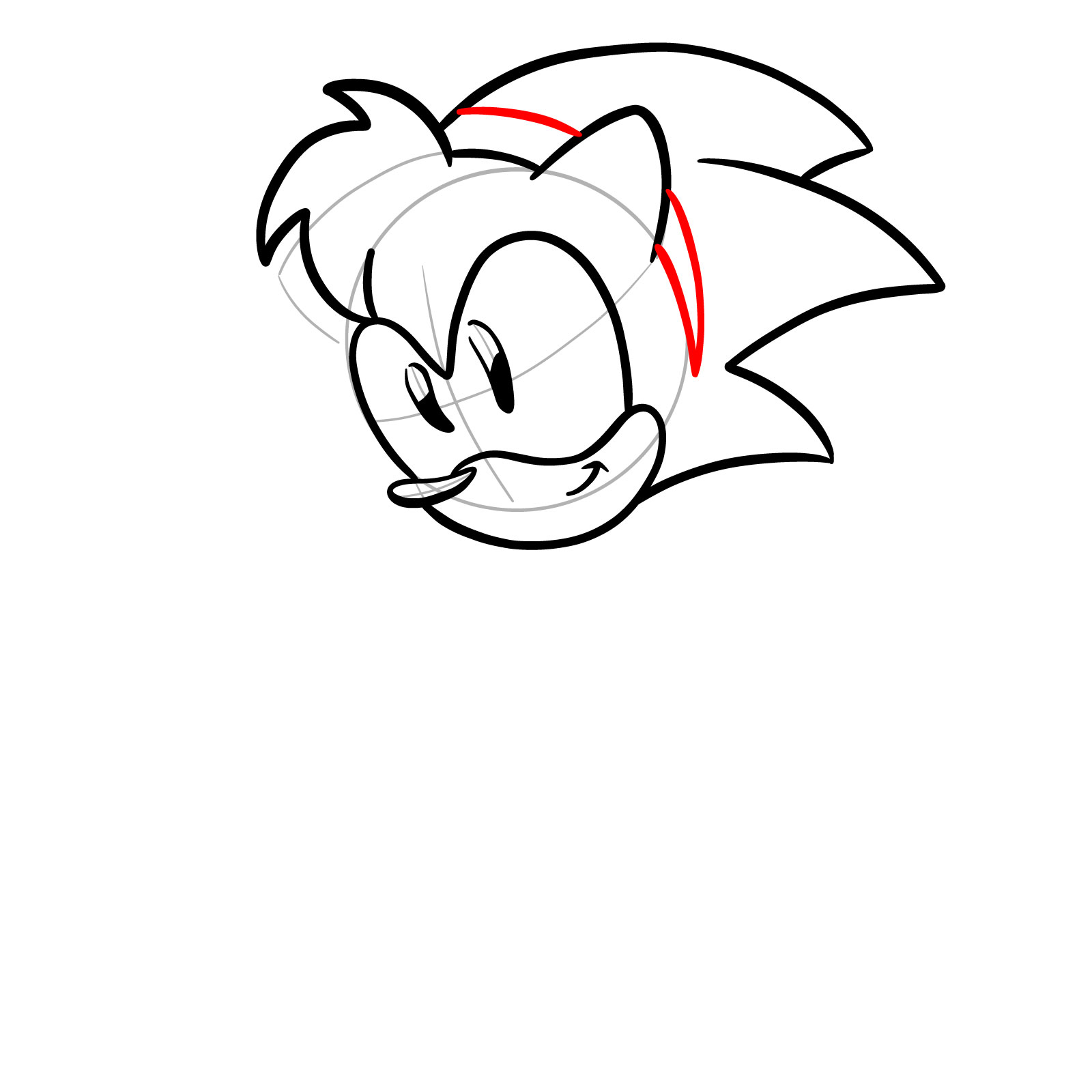 How to draw Amy Rose from FNF: Mega CD Locked-on - step 11