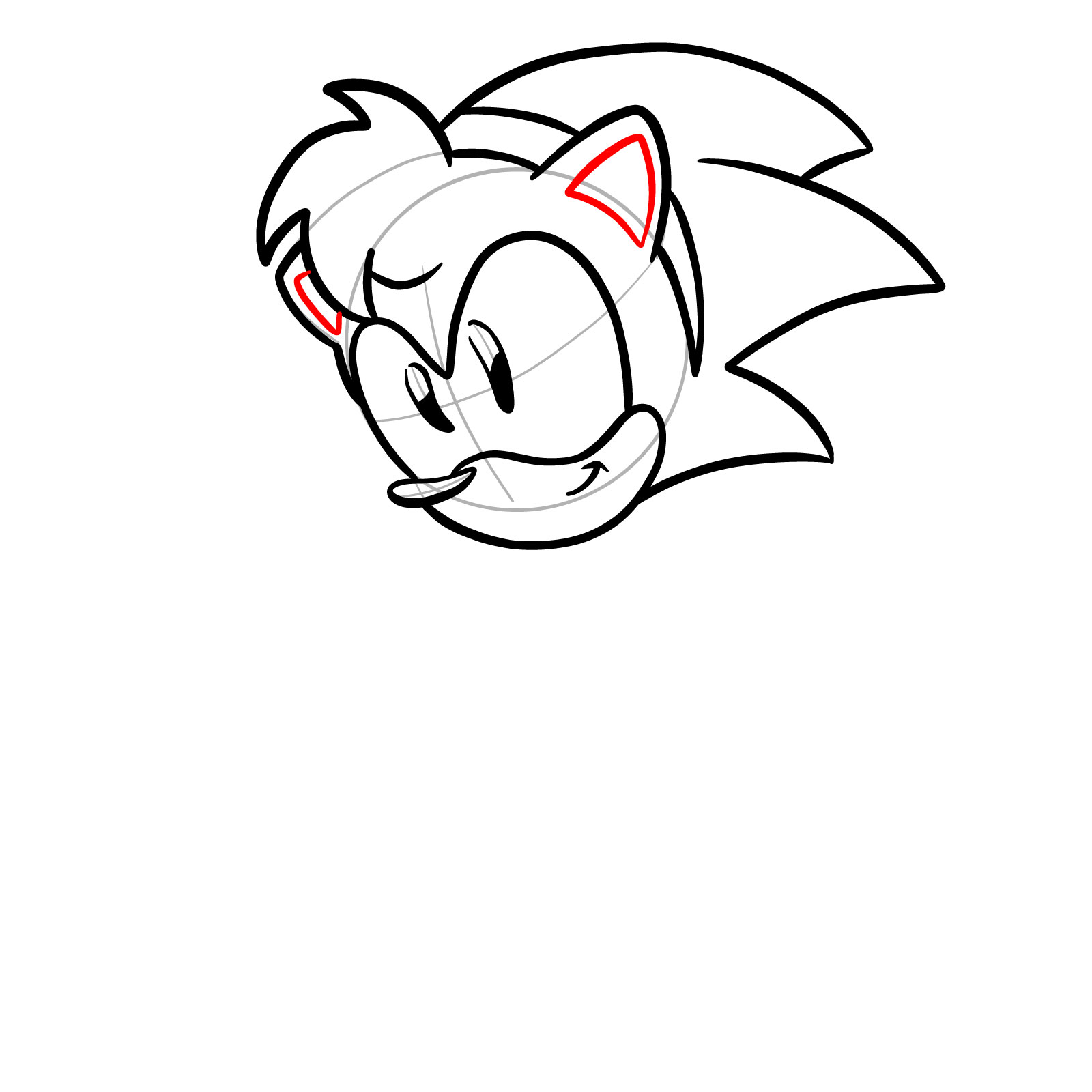 How to draw Amy Rose from FNF: Mega CD Locked-on - step 13