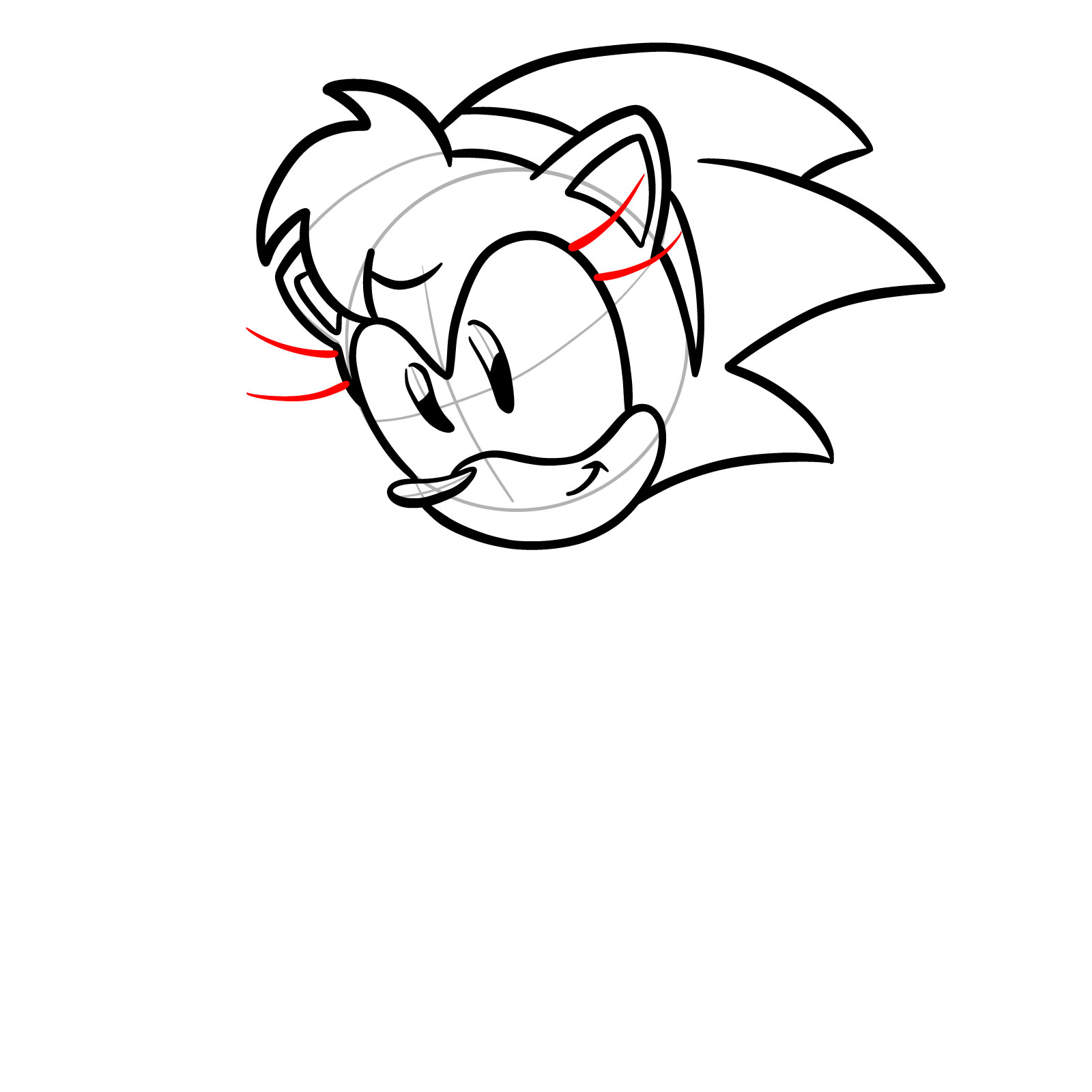How to draw Amy Rose from FNF: Mega CD Locked-on - step 14